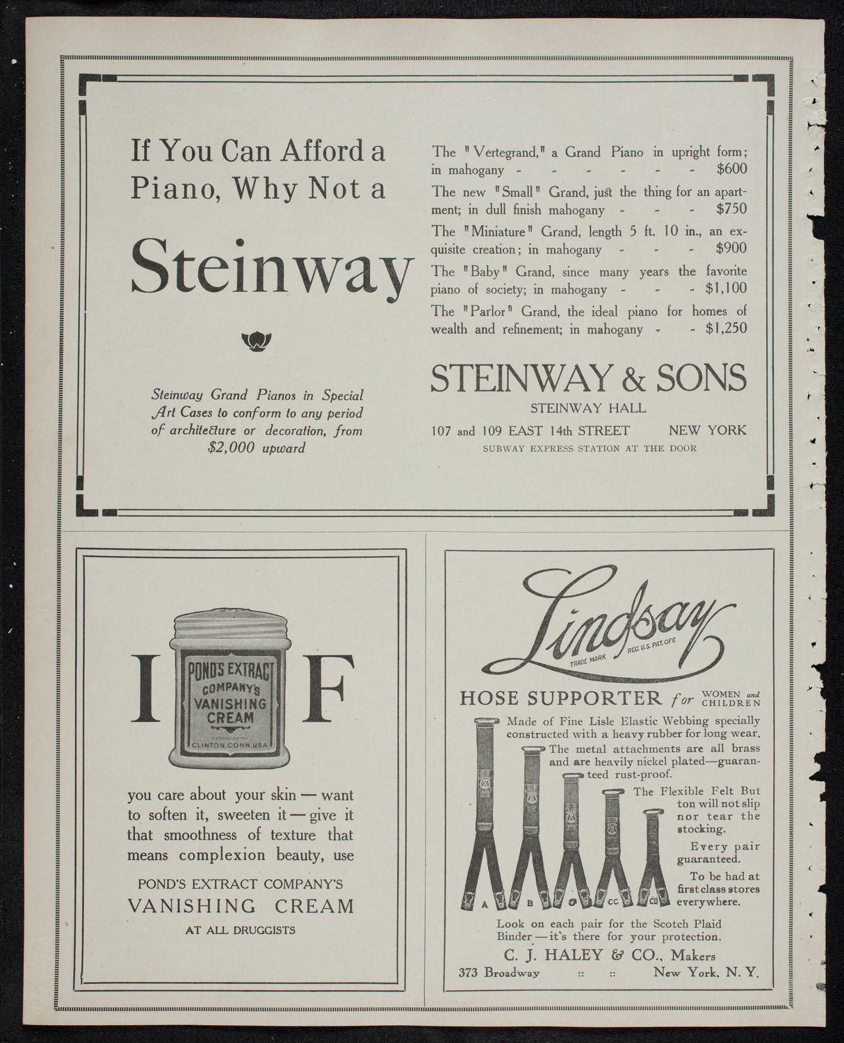 Eugène Ysaÿe, Violin, and Leopold Godowsky, Piano, December 28, 1912, program page 4