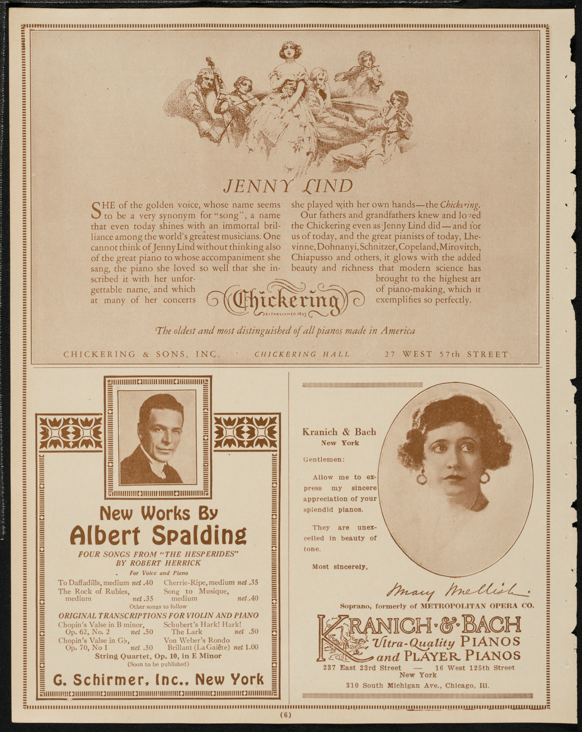 New York Philharmonic, March 27, 1925, program page 6