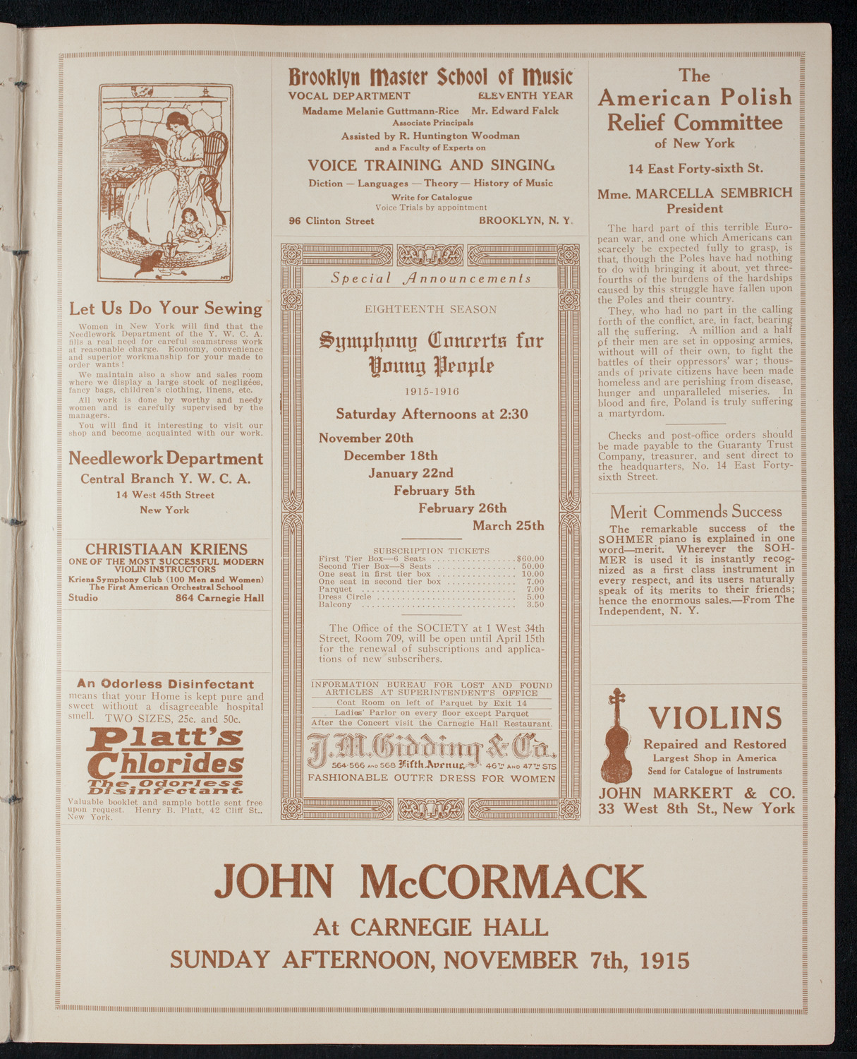 Fashion Show: "Yesterday or To-Morrow", October 7, 1915, program page 9