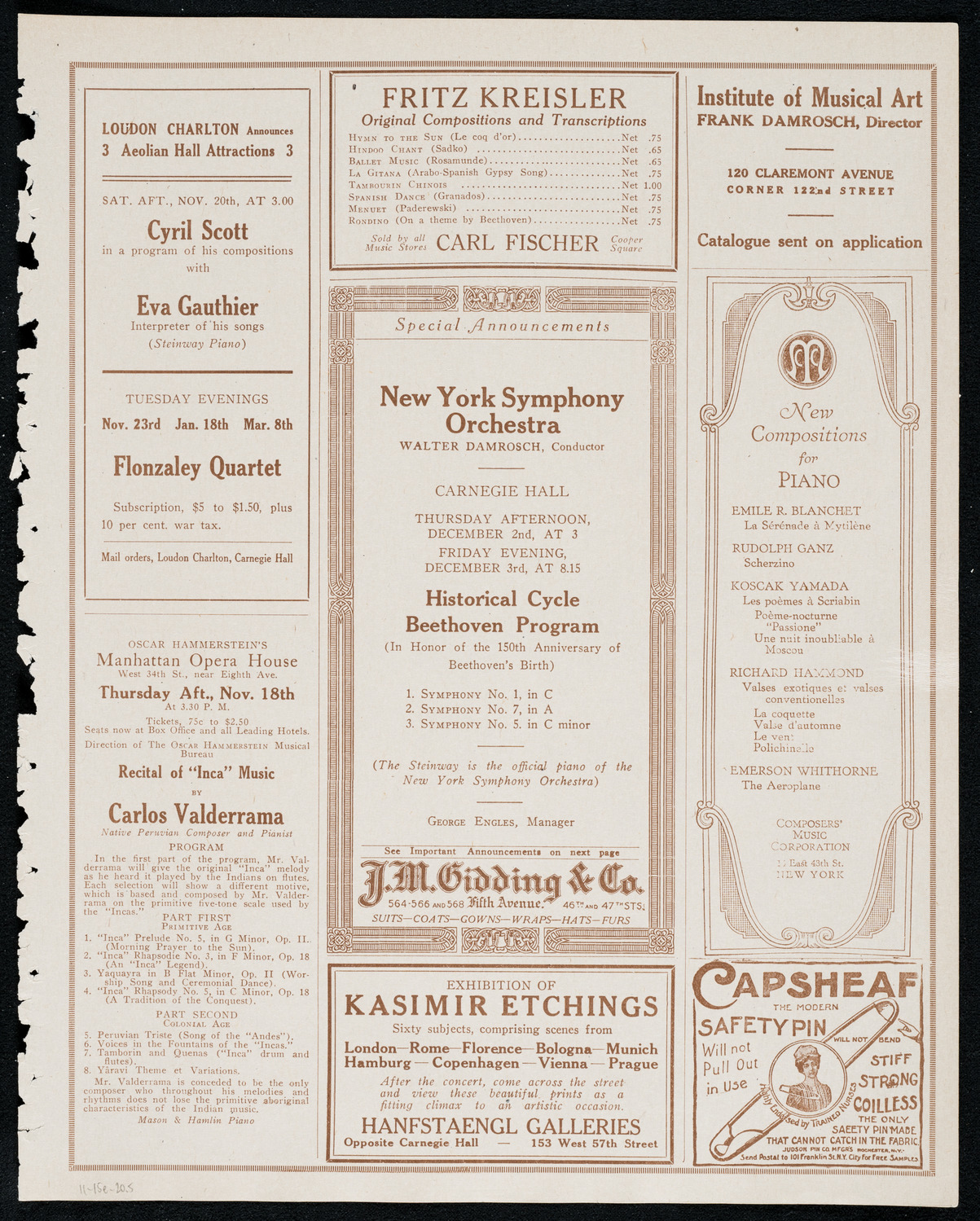 Meeting: Knights of Pythias, November 15, 1920, program page 9