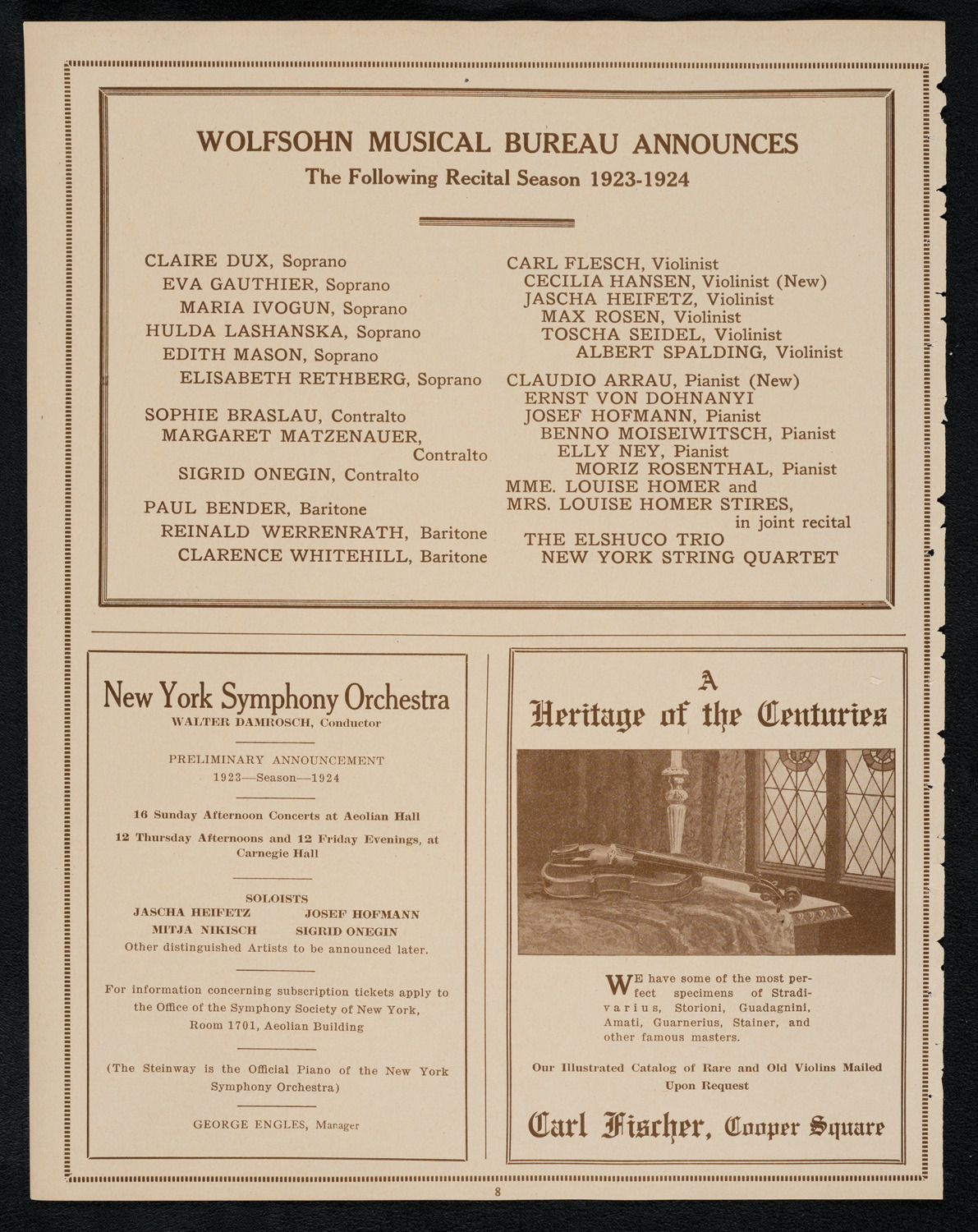 Louise Baylis Dancers, May 12, 1923, program page 8