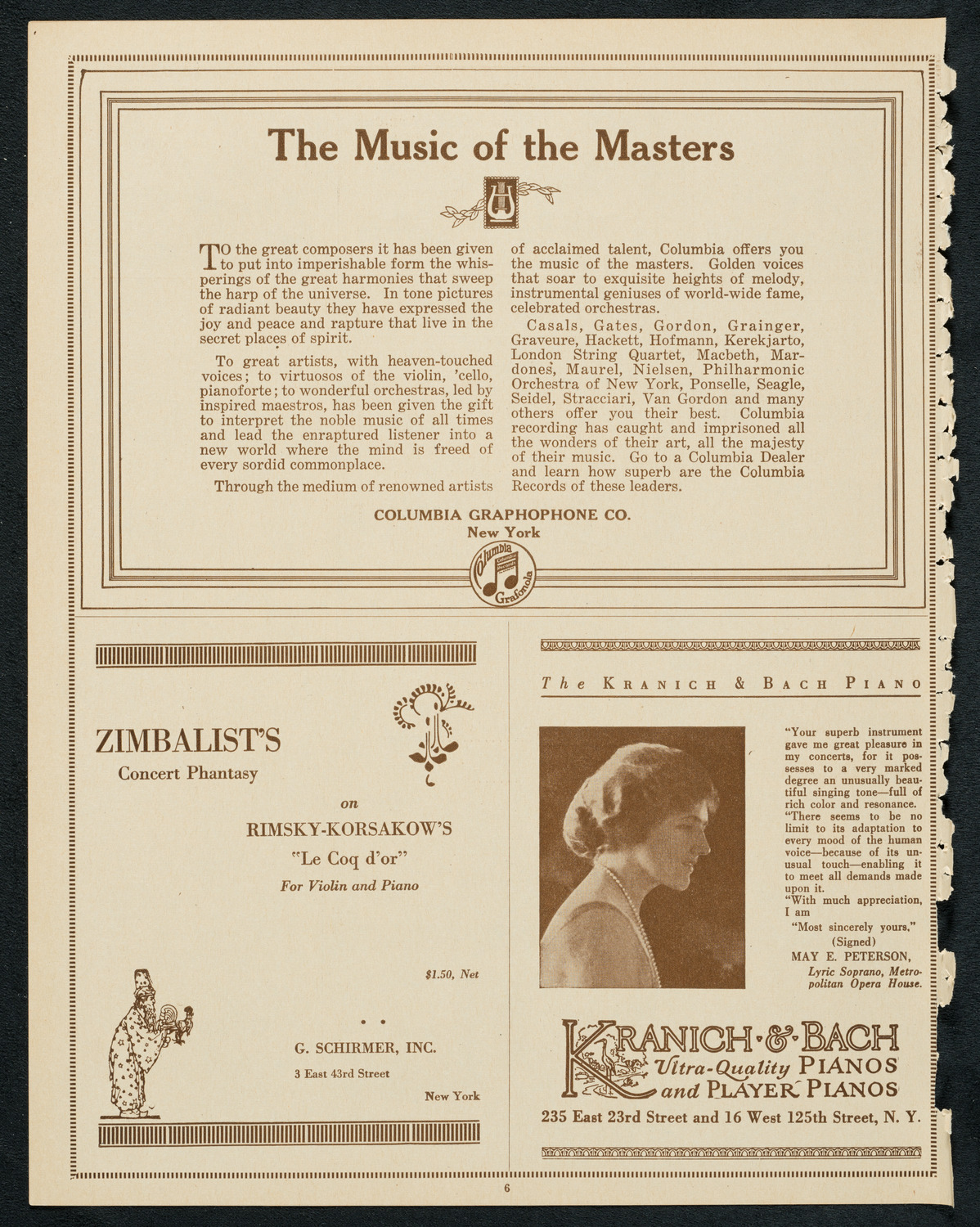 U.S. Marine Band, October 7, 1923, program page 6