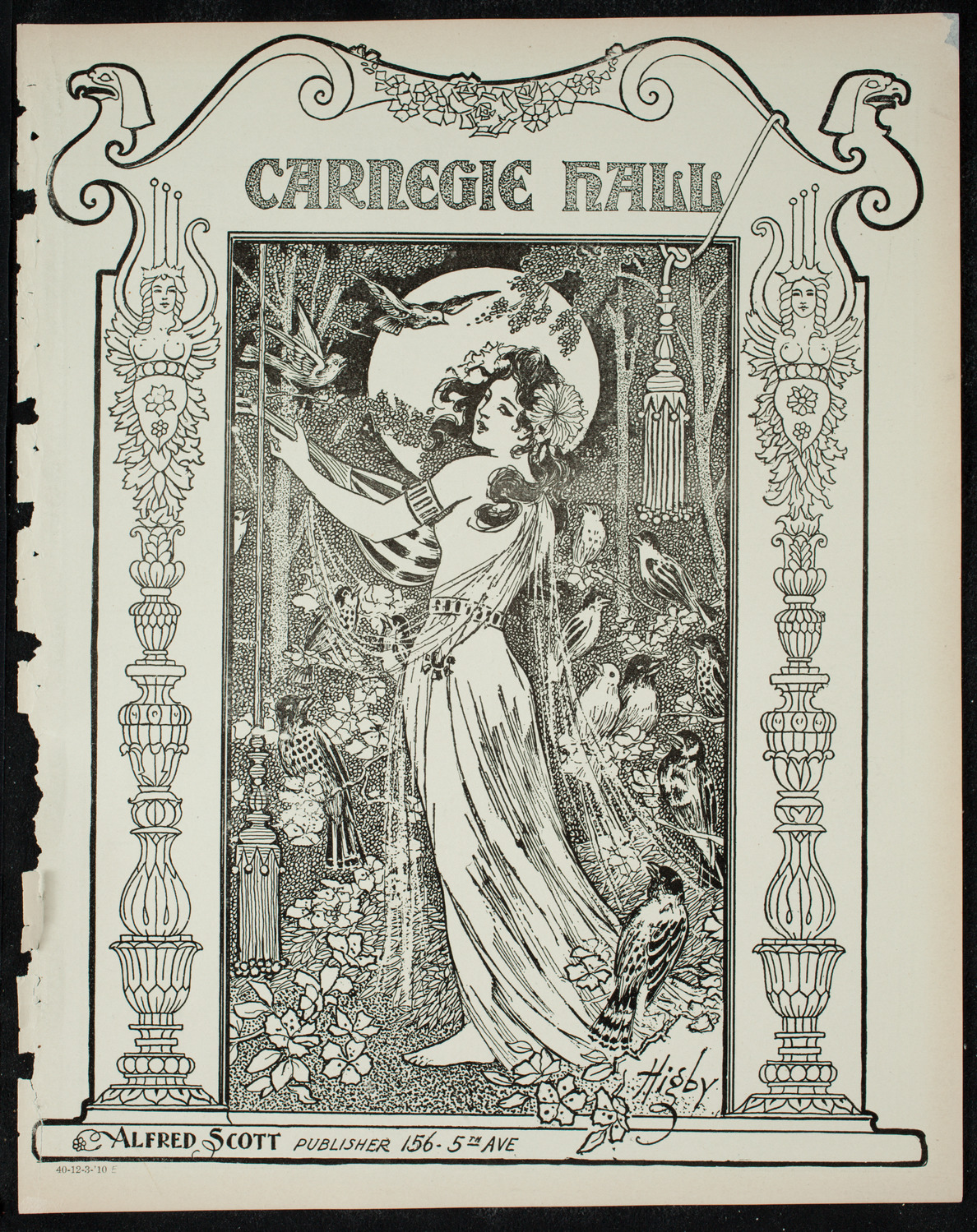 Great Imperial Russian Court Balalaika Orchestra, December 3, 1910, program page 1