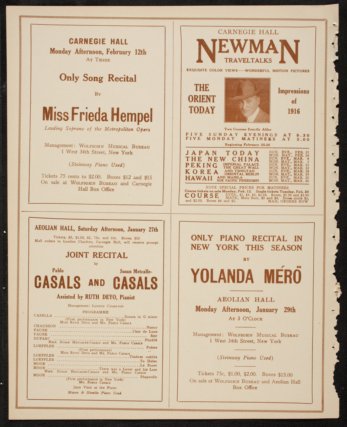 Home Symphony Concert: New York Philharmonic, January 24, 1917, program page 10