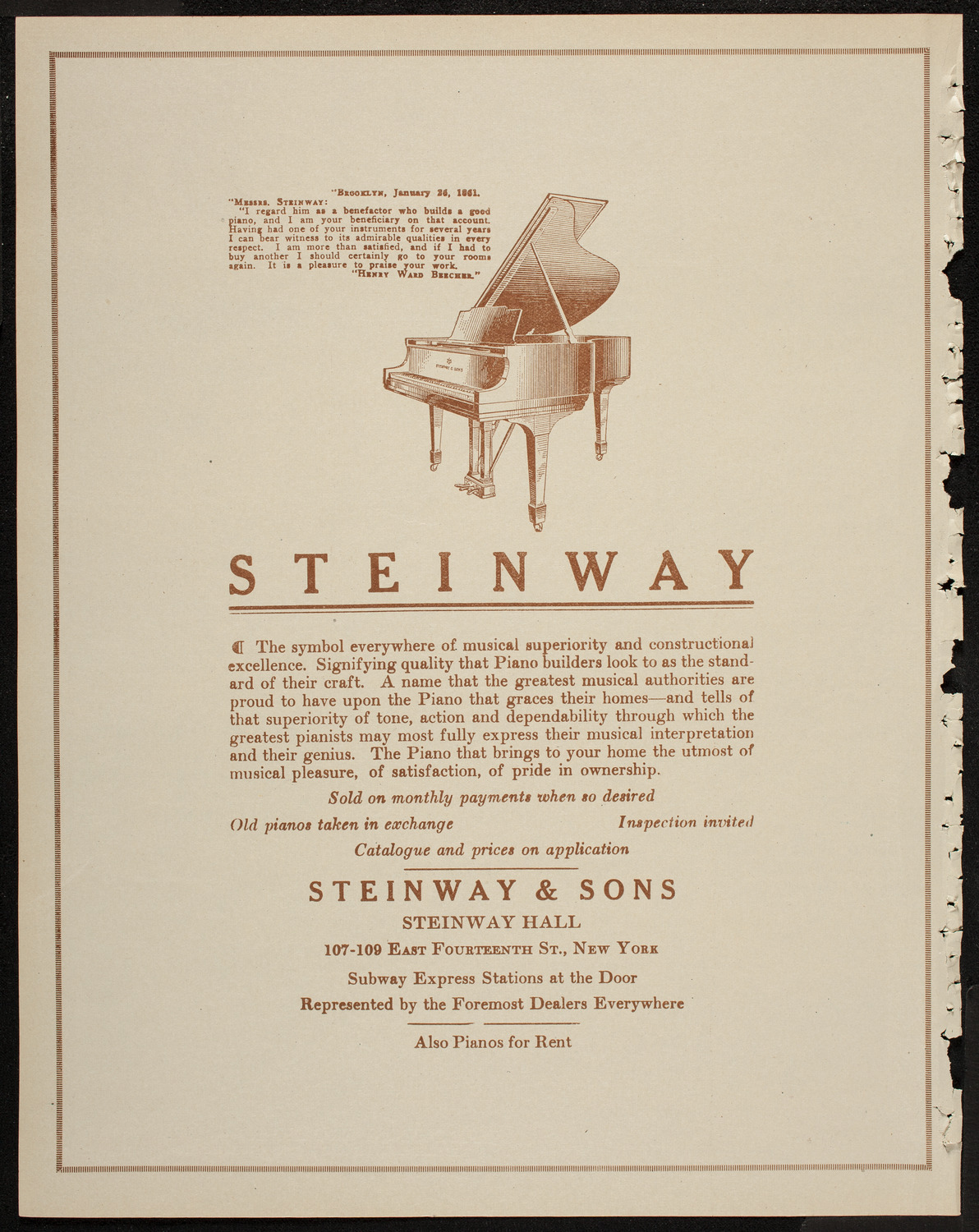 Boston Symphony Orchestra, March 18, 1920, program page 4