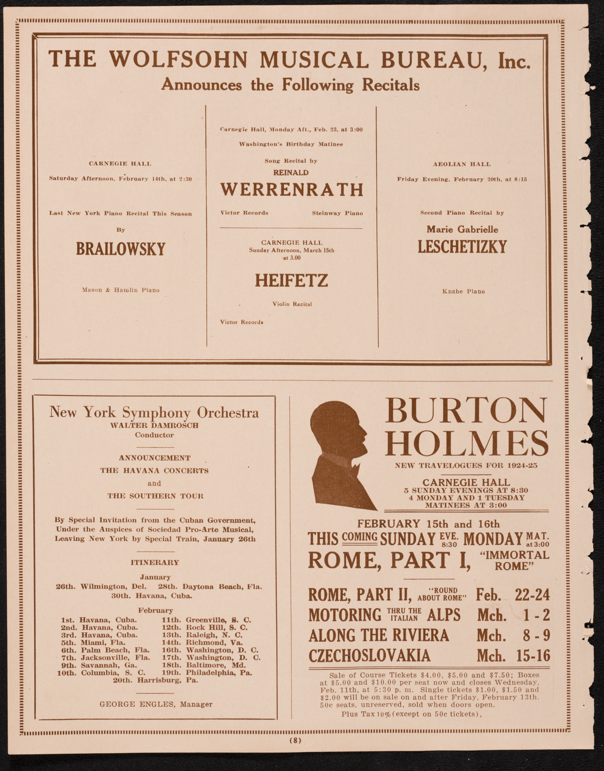 State Symphony Orchestra of New York, February 11, 1925, program page 10