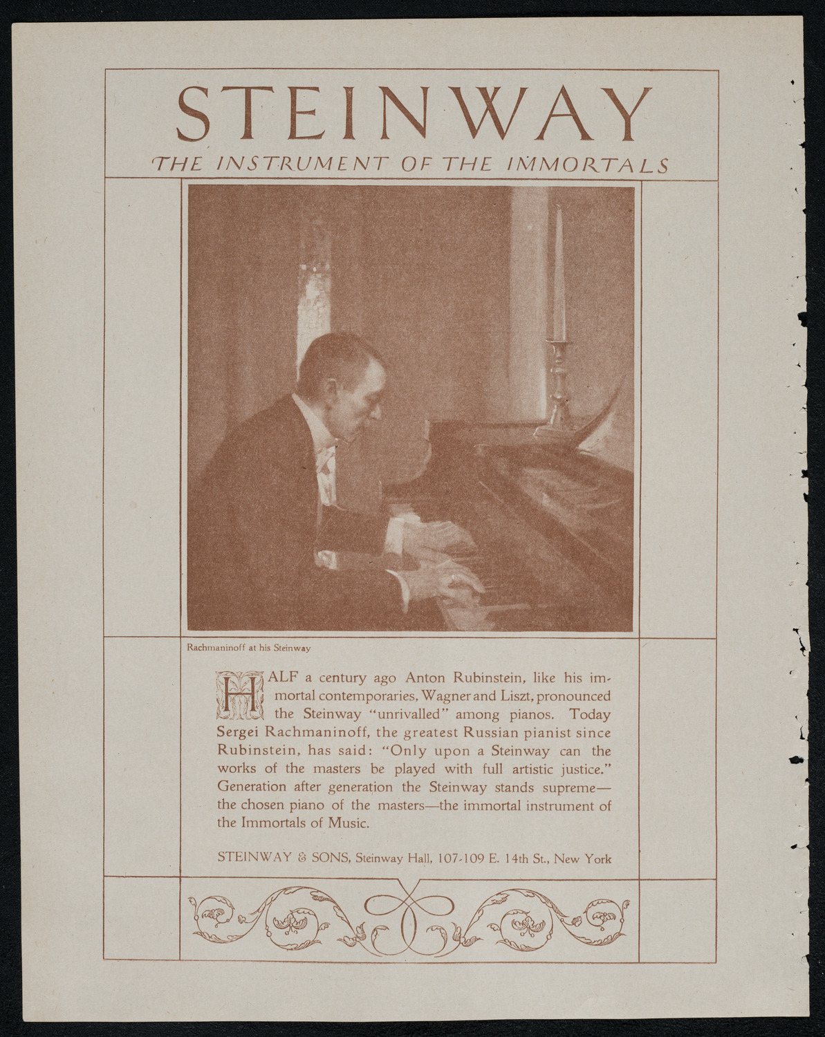 National Symphony Orchestra, January 26, 1921, program page 4