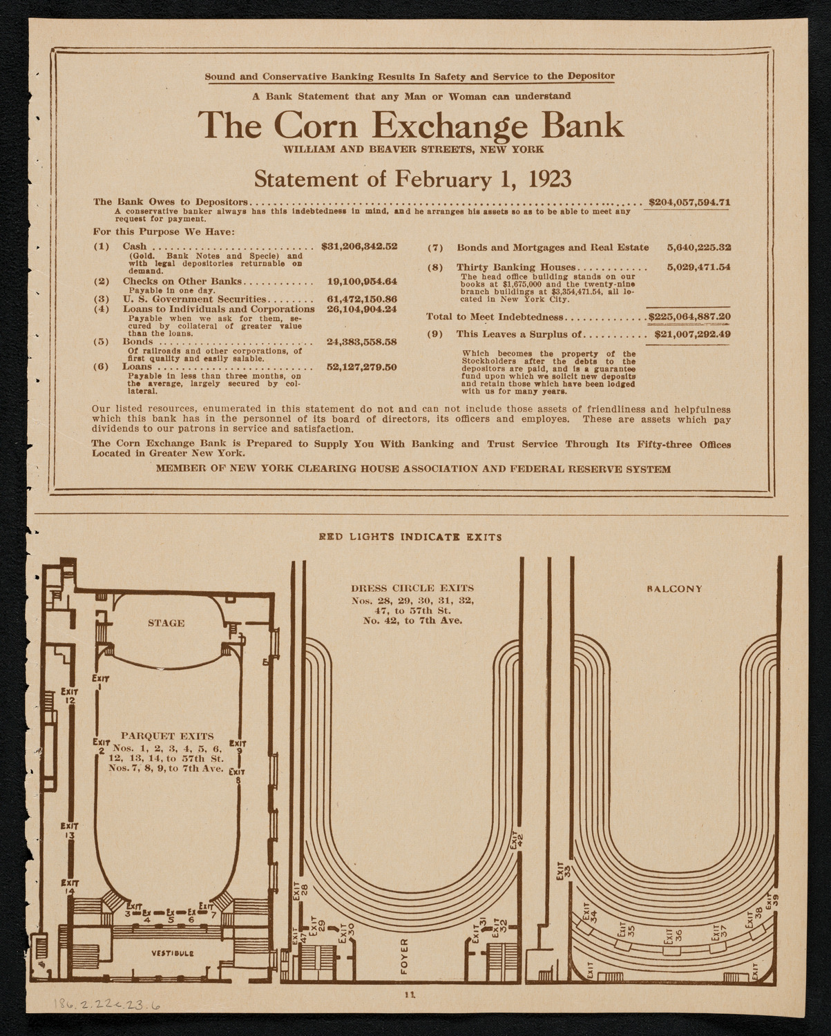 New York Philharmonic, February 22, 1923, program page 11