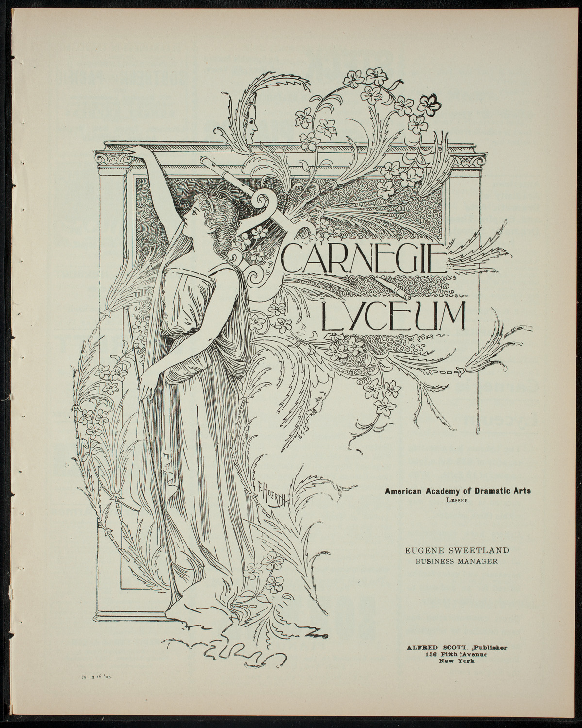 Elmendorf Lecture: Tunis and Tunisia, March 16, 1905, program page 1