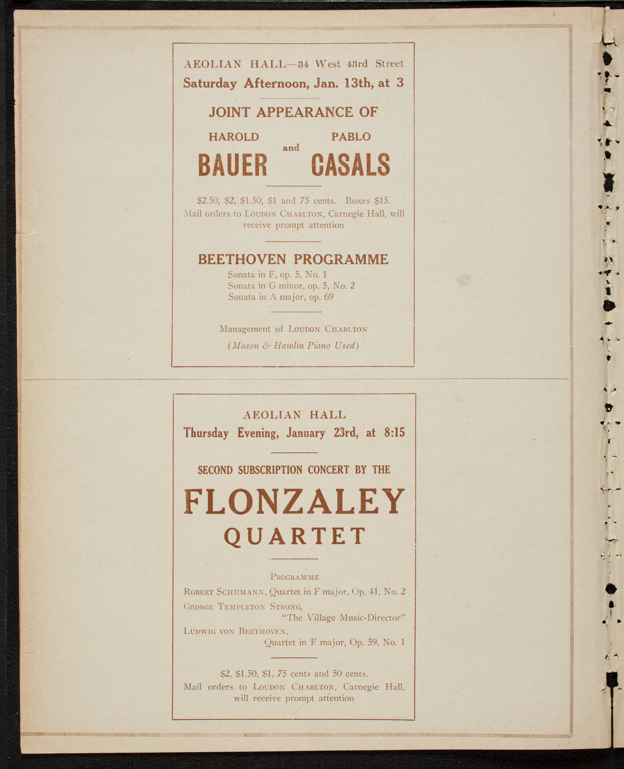 Philadelphia Orchestra, January 11, 1917, program page 12