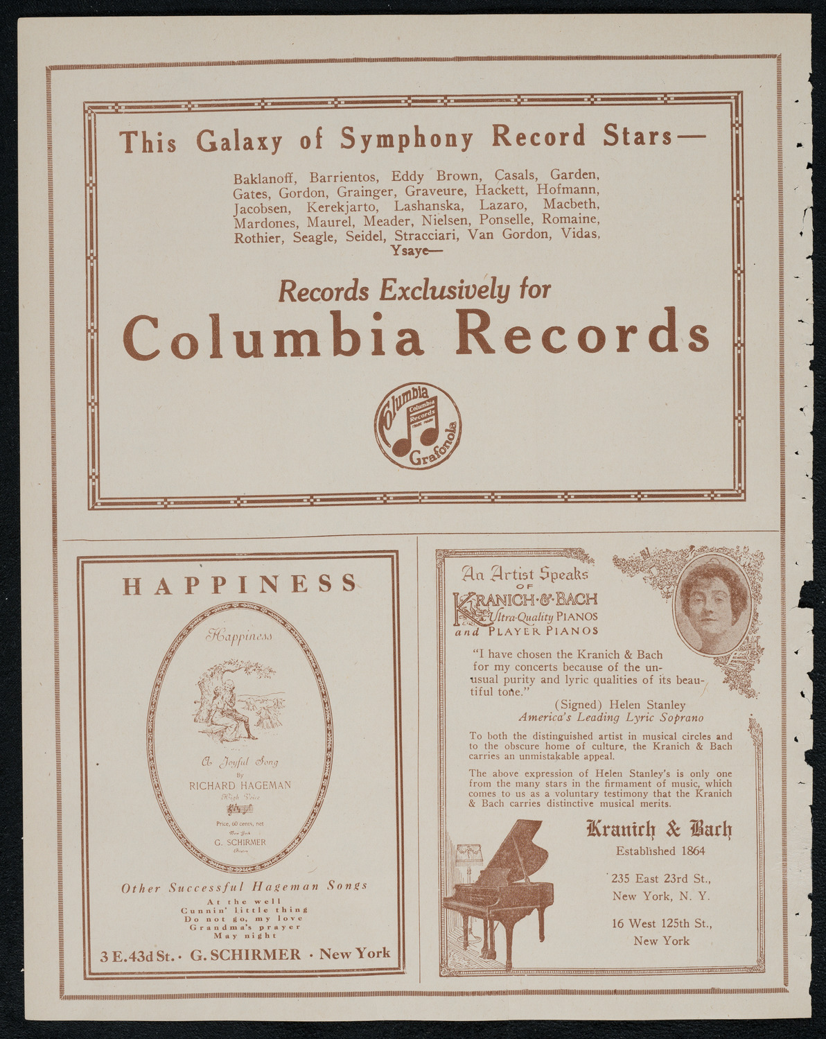 New York Philharmonic, January 30, 1921, program page 6