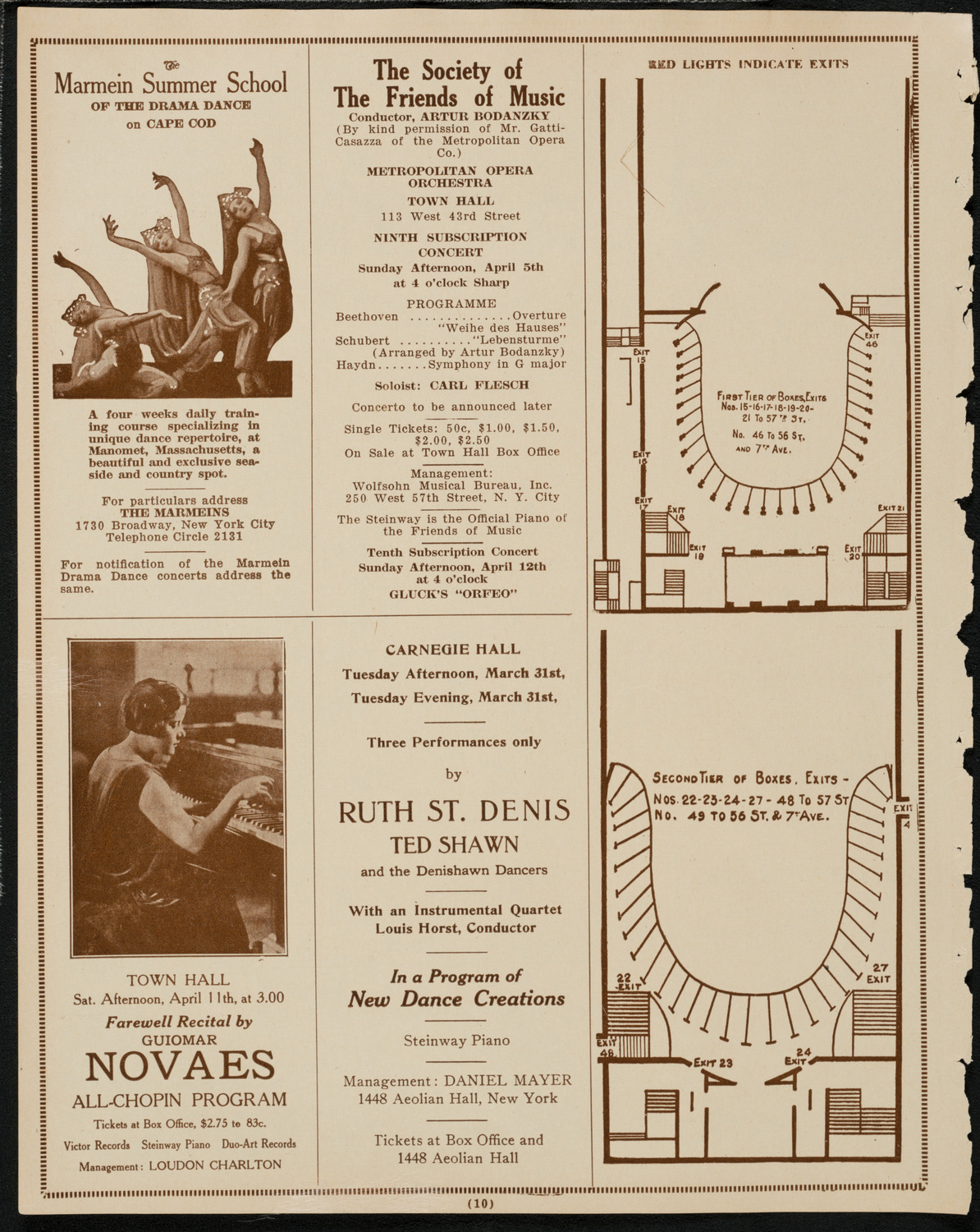 Josef Hofmann, Piano, March 28, 1925, program page 10