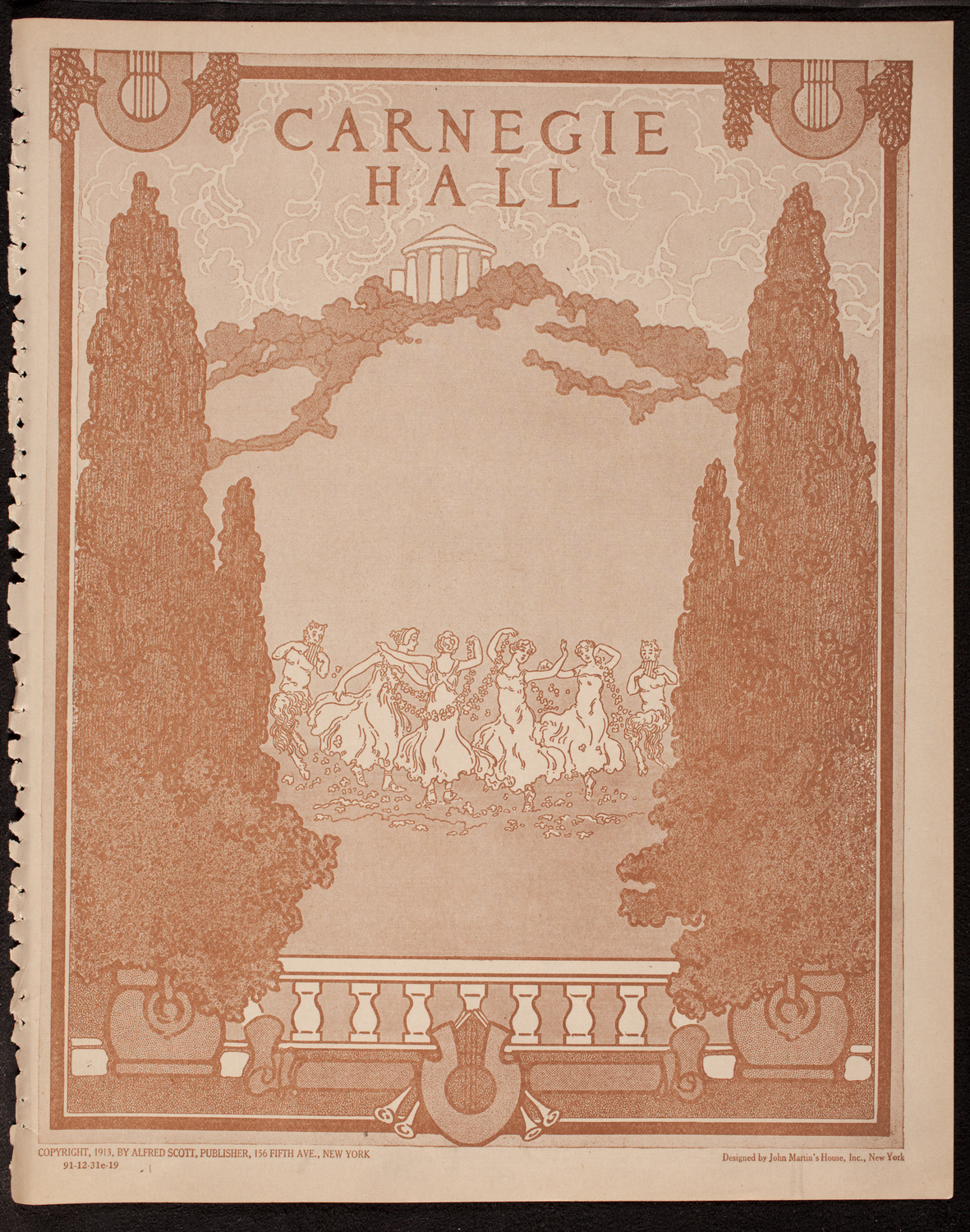 Arnold Volpe and his Symphony Orchestra with Anna Fitziu, Andres de Segurola, and Samuel Gardner, December 31, 1919, program page 1
