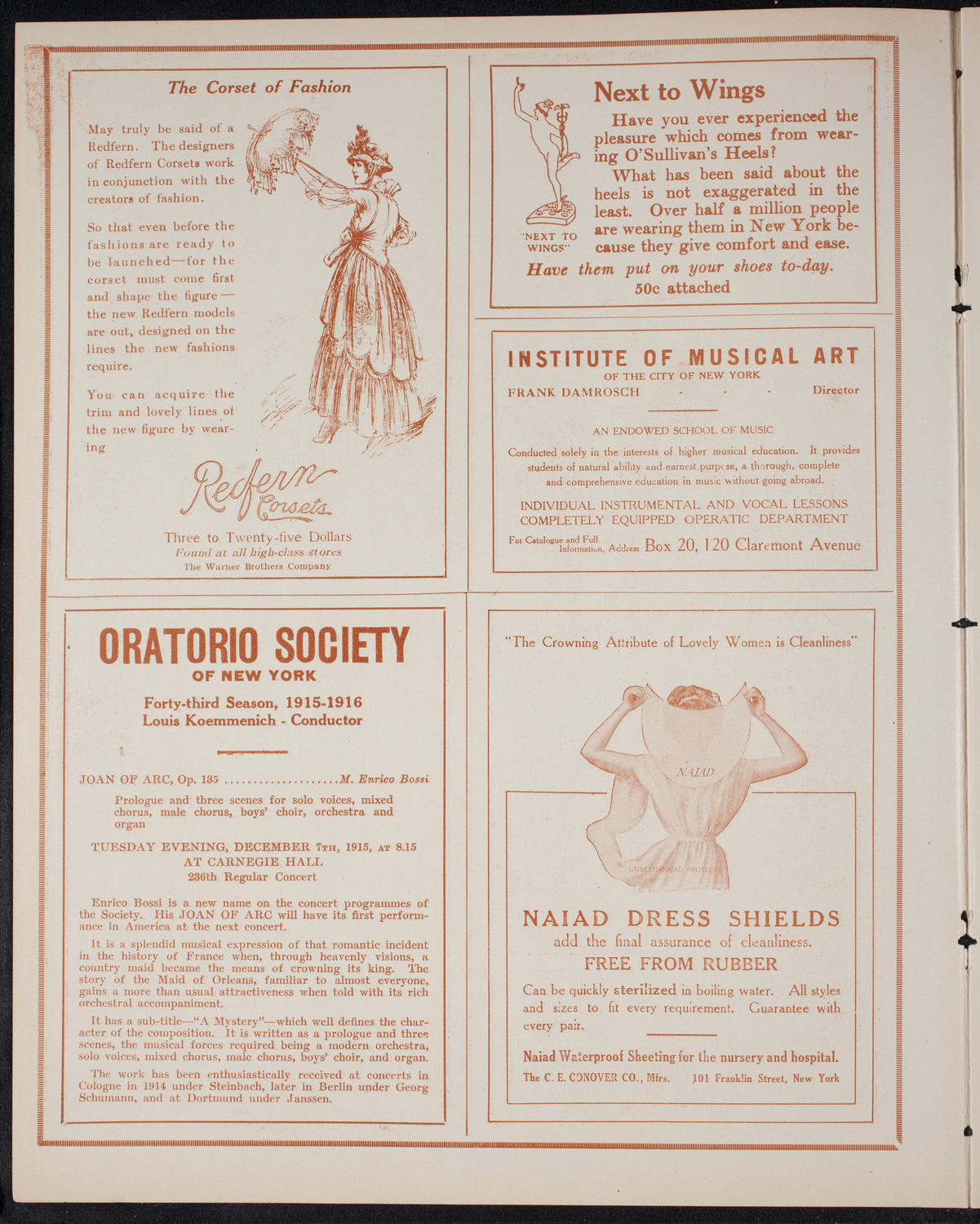 New York Philharmonic, March 26, 1915, program page 2