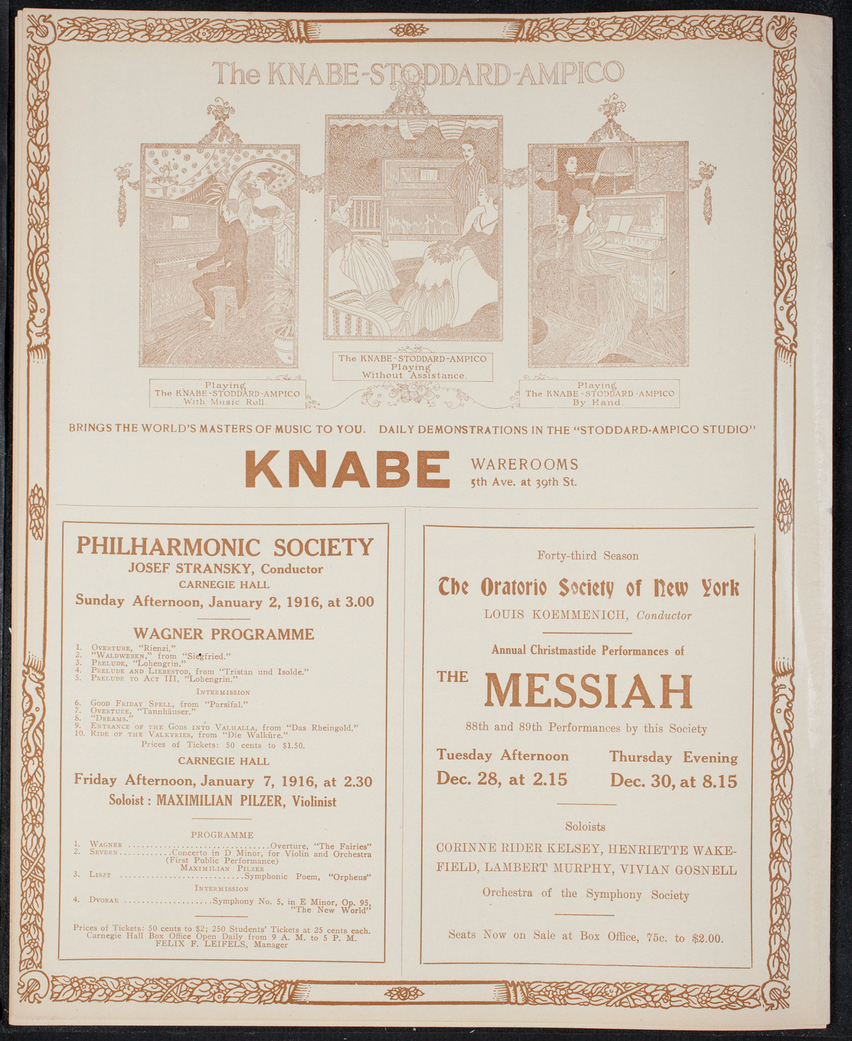 New York Banks' Glee Club, December 18, 1915, program page 12