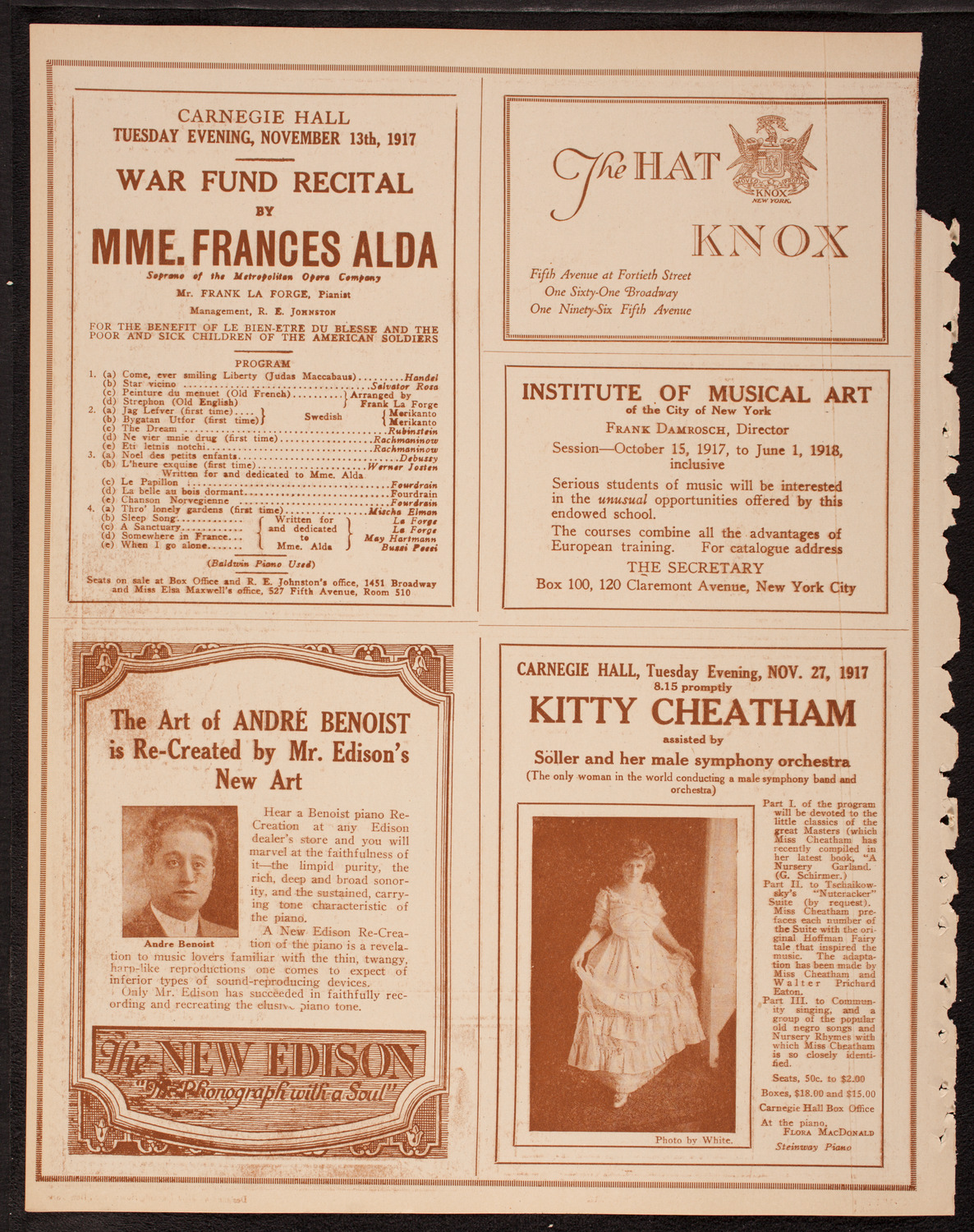 New York Symphony Orchestra, November 10, 1917, program page 2