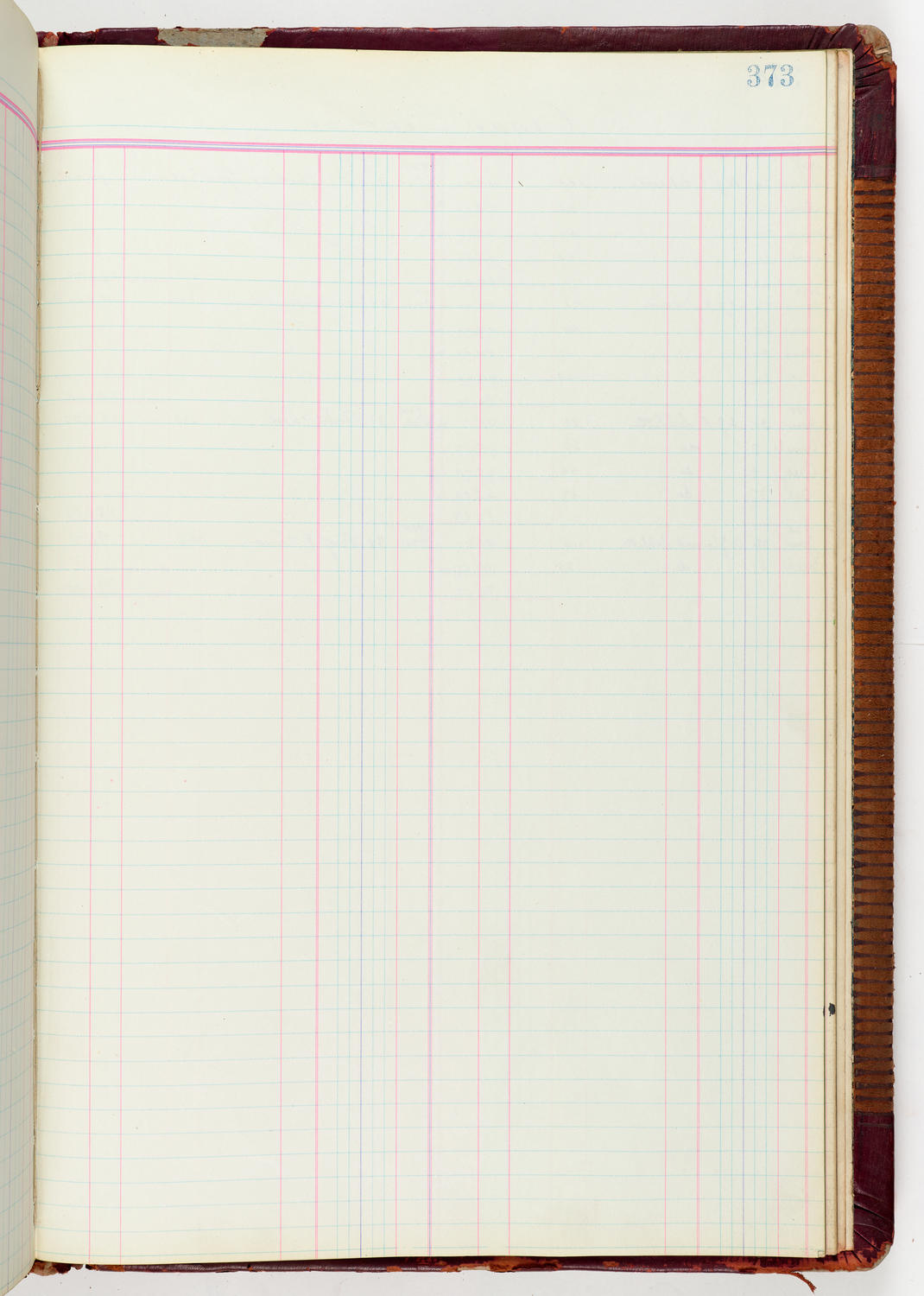 Music Hall Accounting Ledger Journal, volume 6, page 373