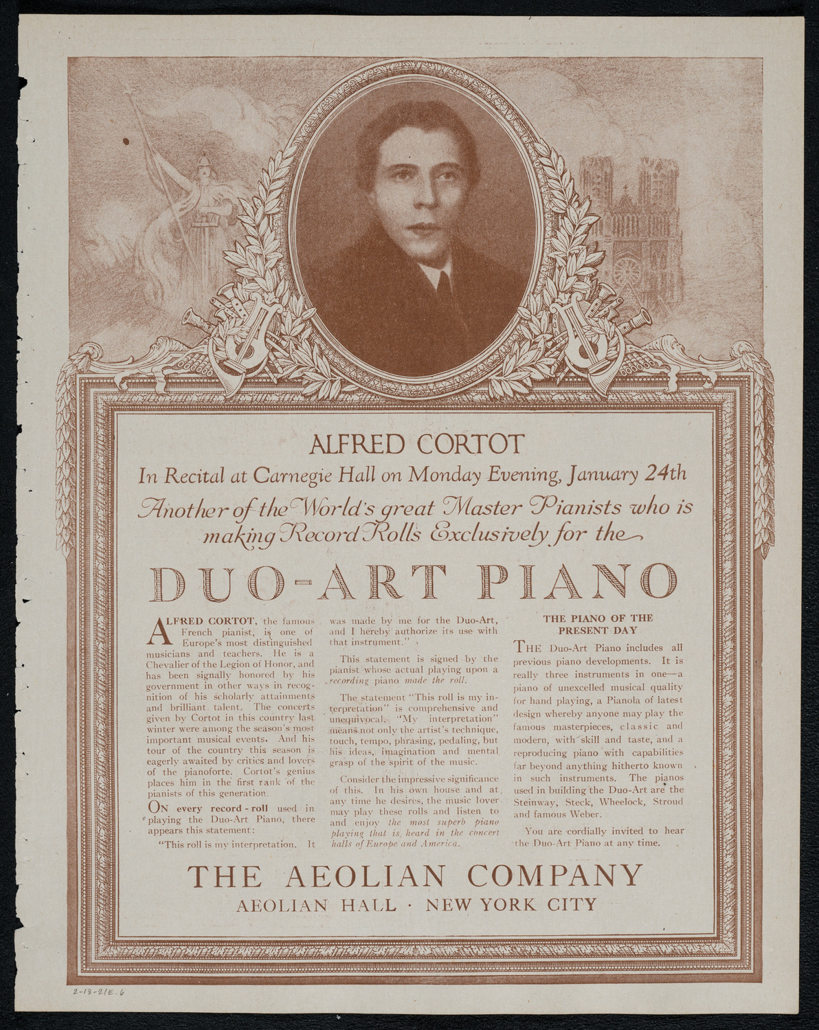 New York Symphony Orchestra, February 18, 1921, program page 11