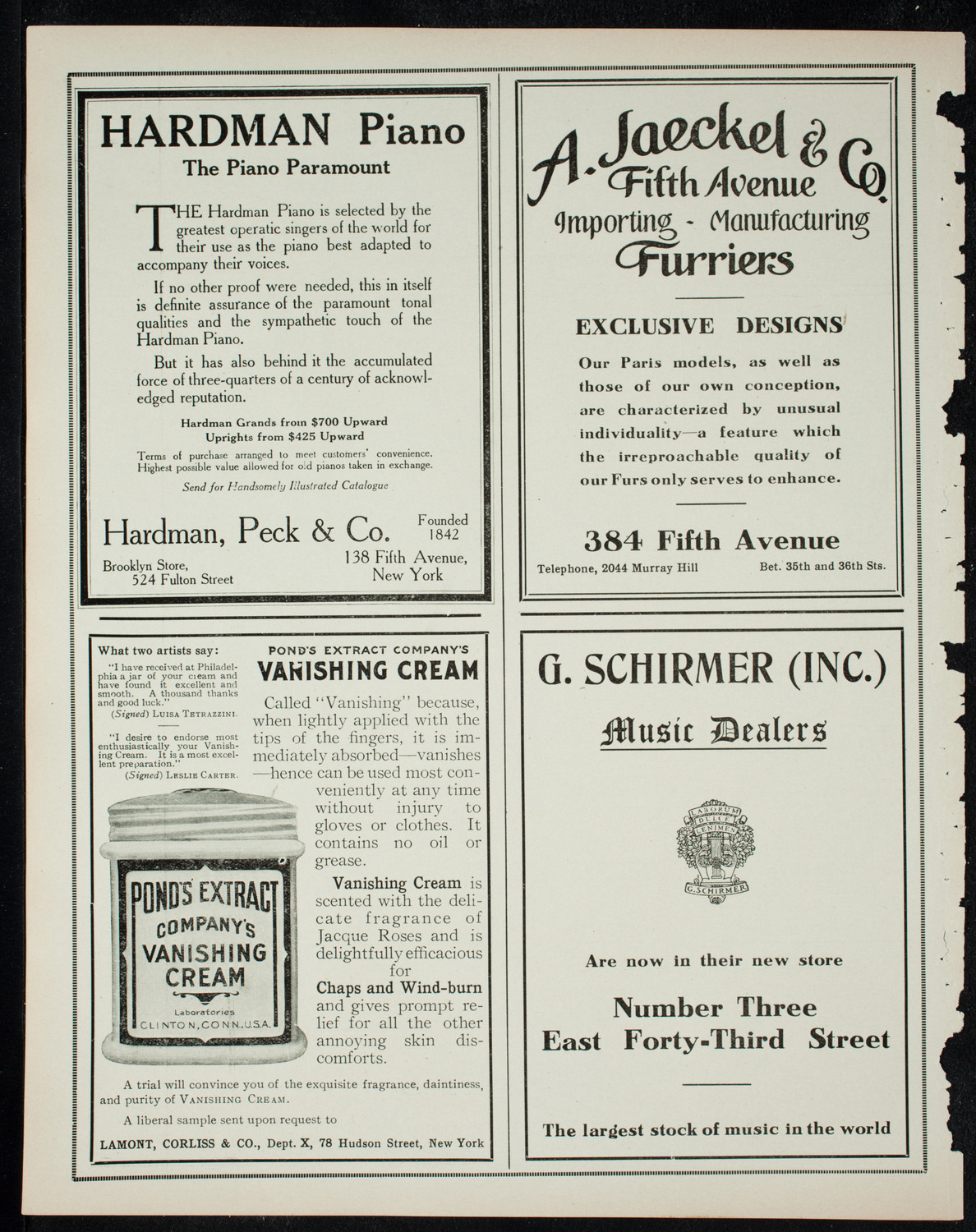 Boston Symphony Orchestra, December 10, 1910, program page 8