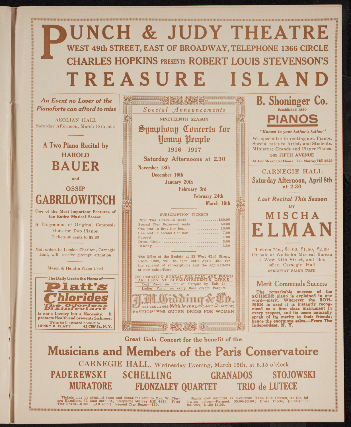 Musical Art Society of New York, March 14, 1916, program page 9