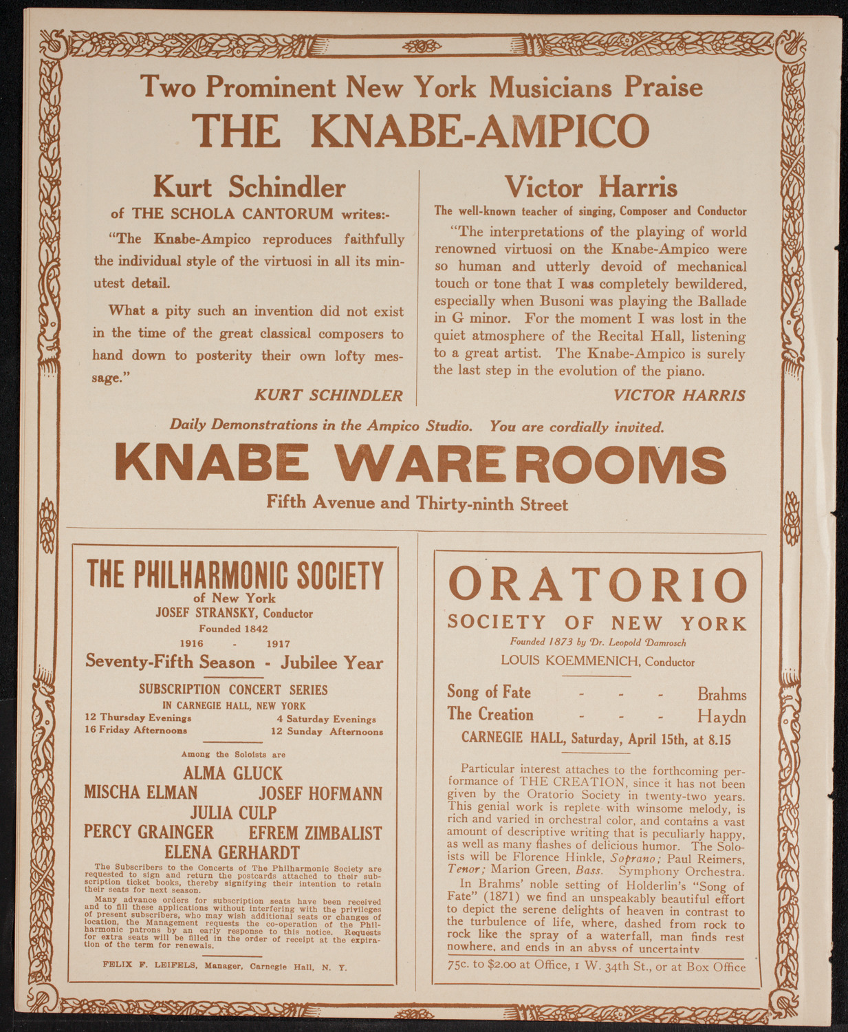 New York Society of the Methodist Episcopal Church Semi-Centennial Anniversary, April 13, 1916, program page 12