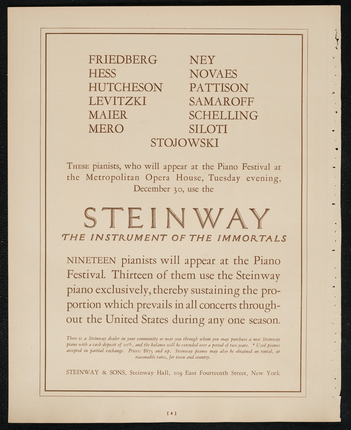 Benefit for Sanoker Relief, December 28, 1924, program page 4