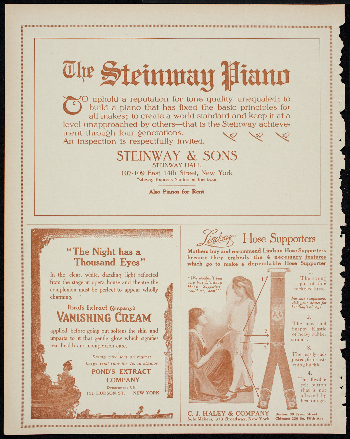 Benefit: New York Red Cross Hospital, February 27, 1914, program page 4
