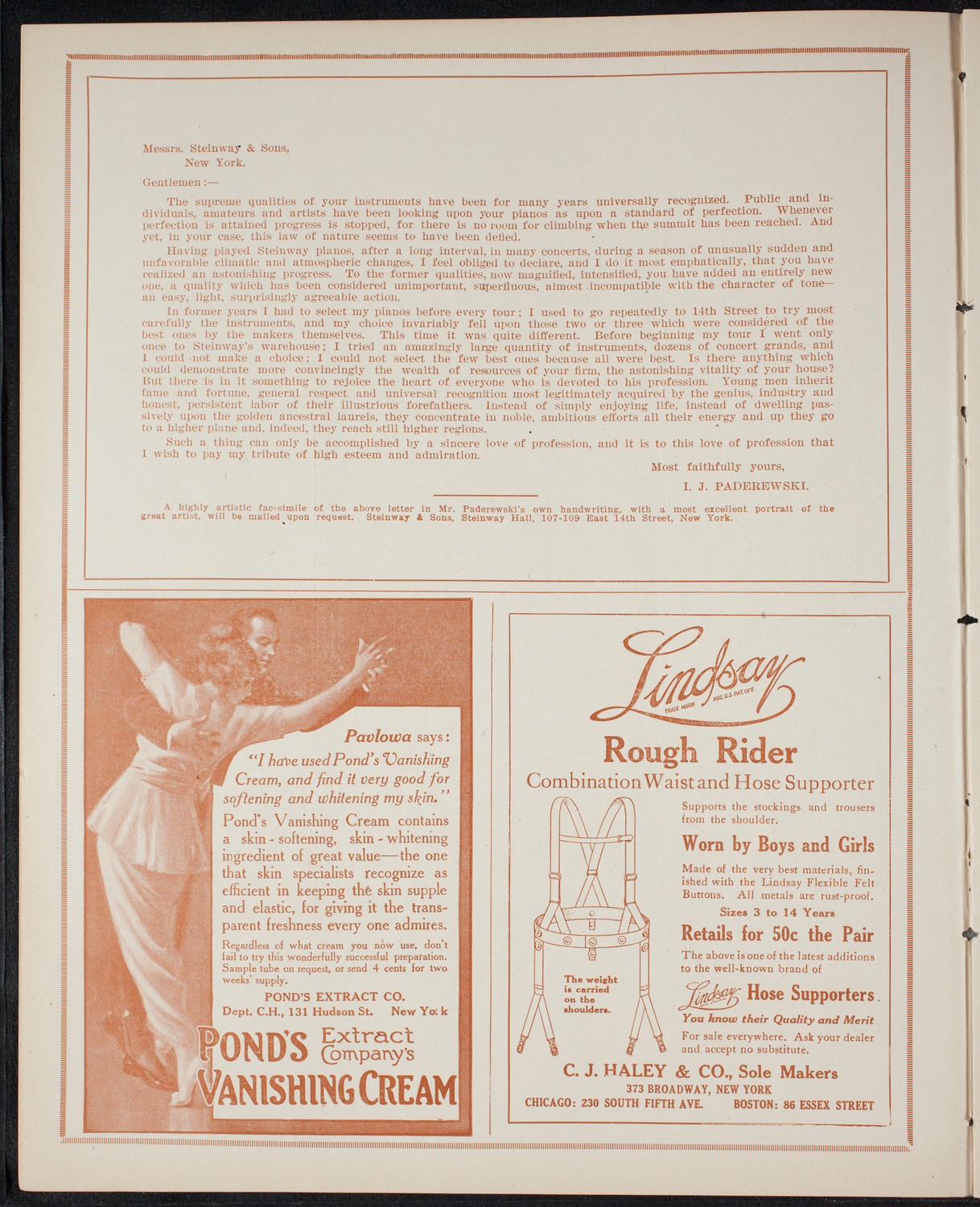 Boston Symphony Orchestra, March 18, 1915, program page 4