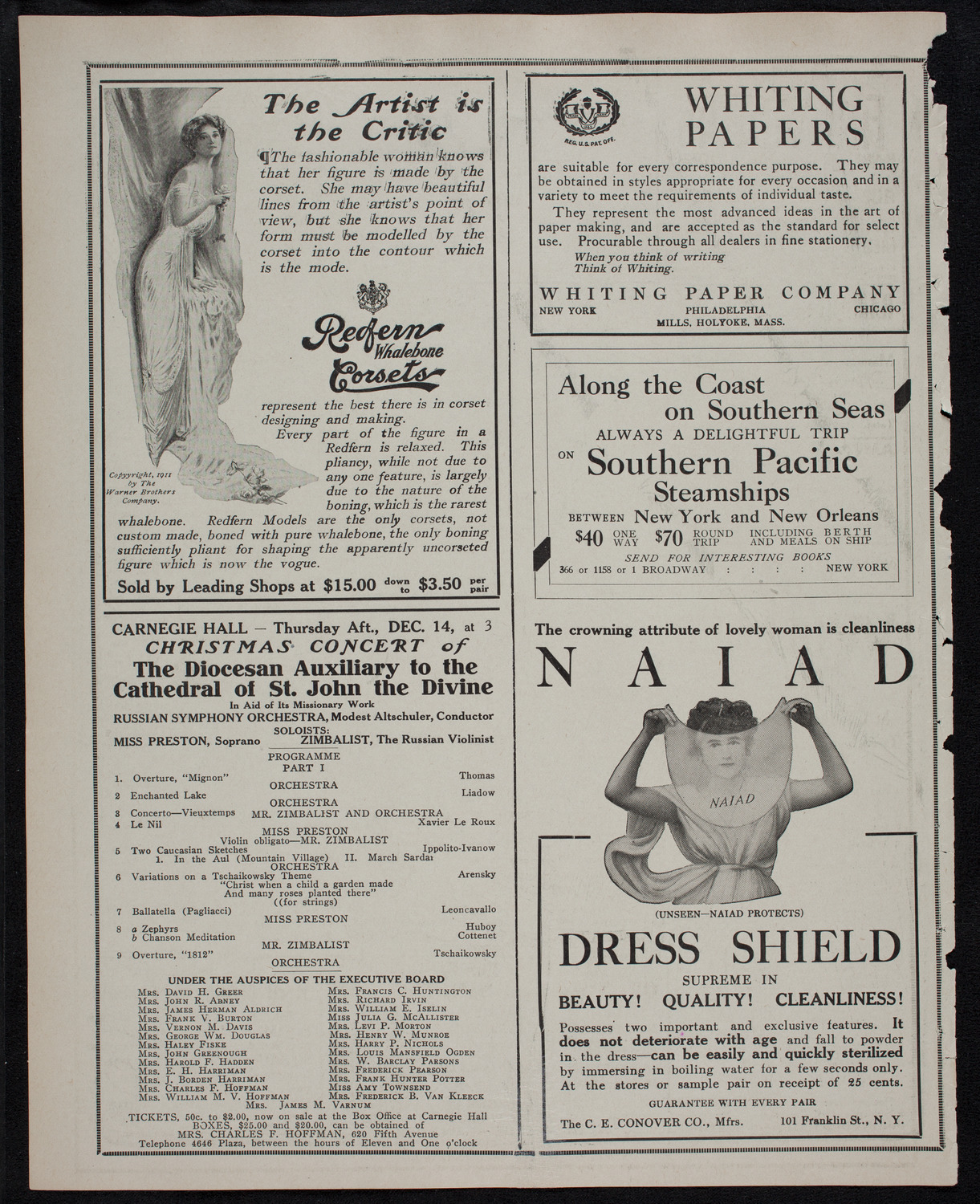 MacDowell Chorus, December 11, 1911, program page 2