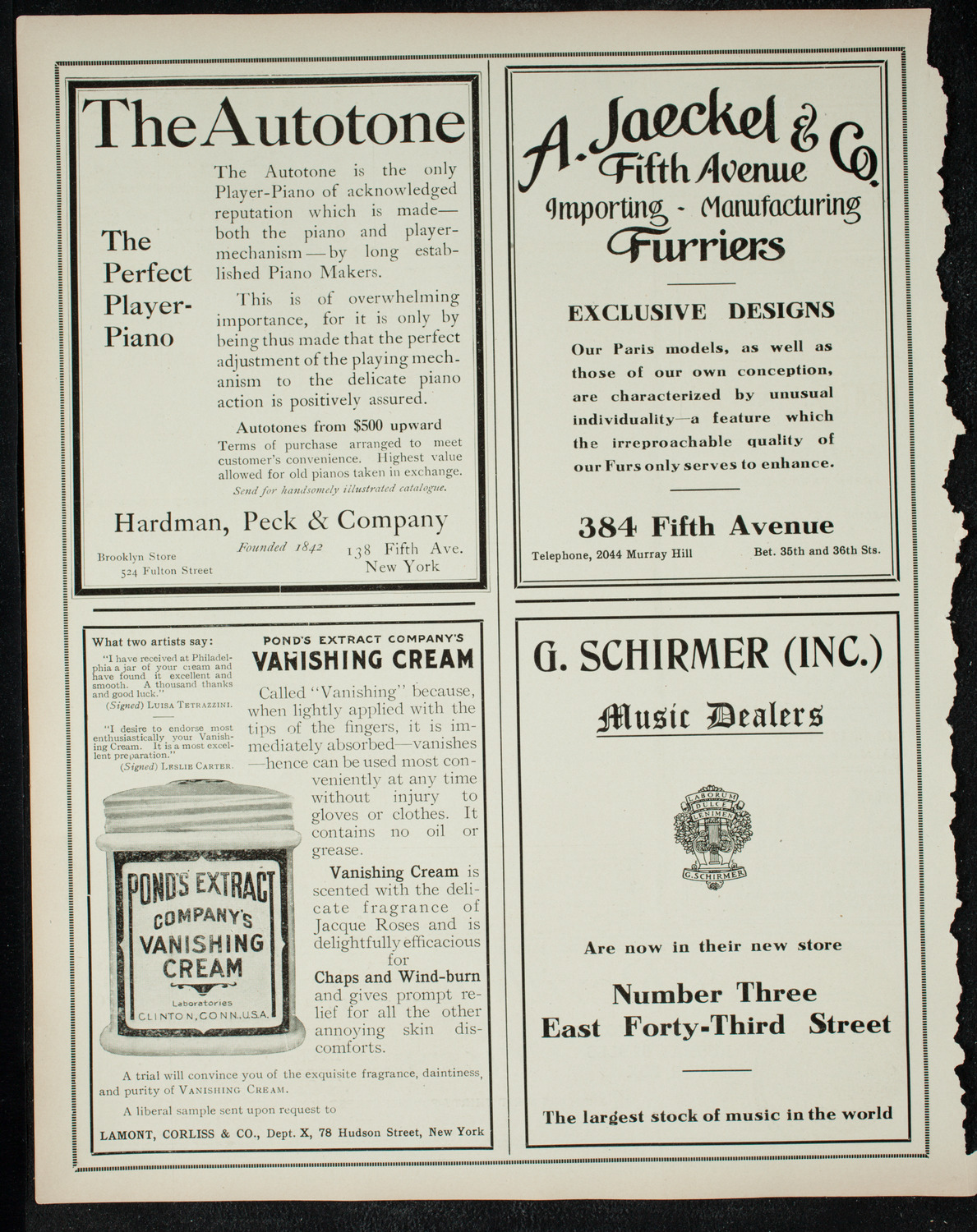 New York Philharmonic, November 29, 1910, program page 8