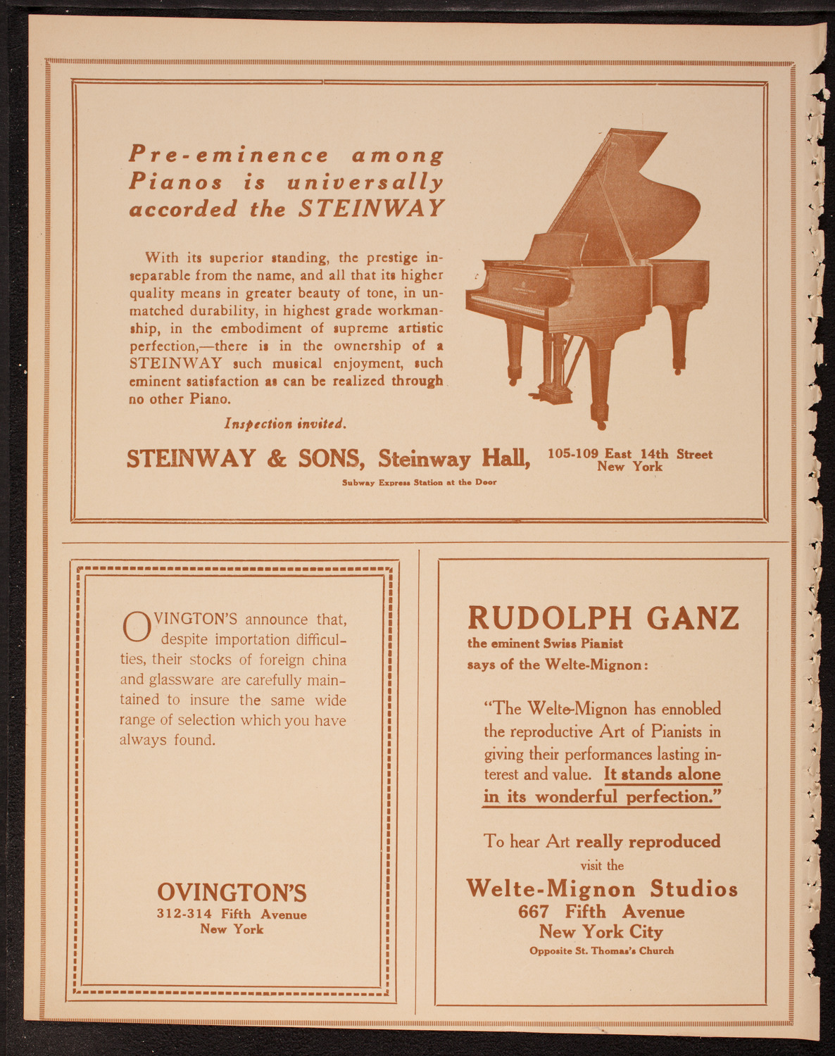 Leo, Jan and Mischel Cherniavsky, December 29, 1917, program page 4