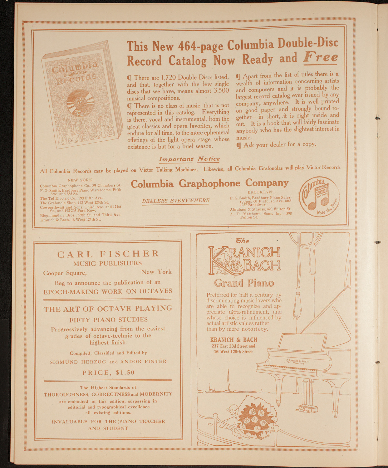 New York Philharmonic, November 29, 1914, program page 6