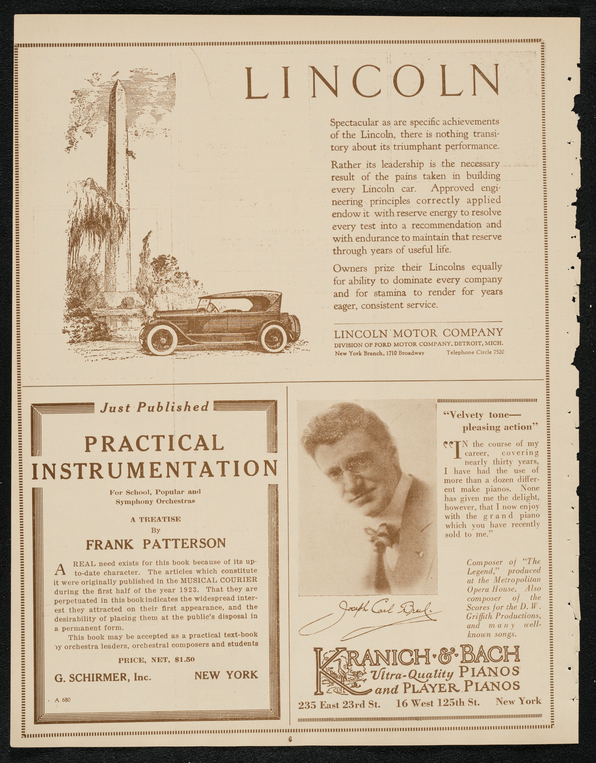 Frederic Dixon and Marguerite Schuiling, April 22, 1924, program page 6