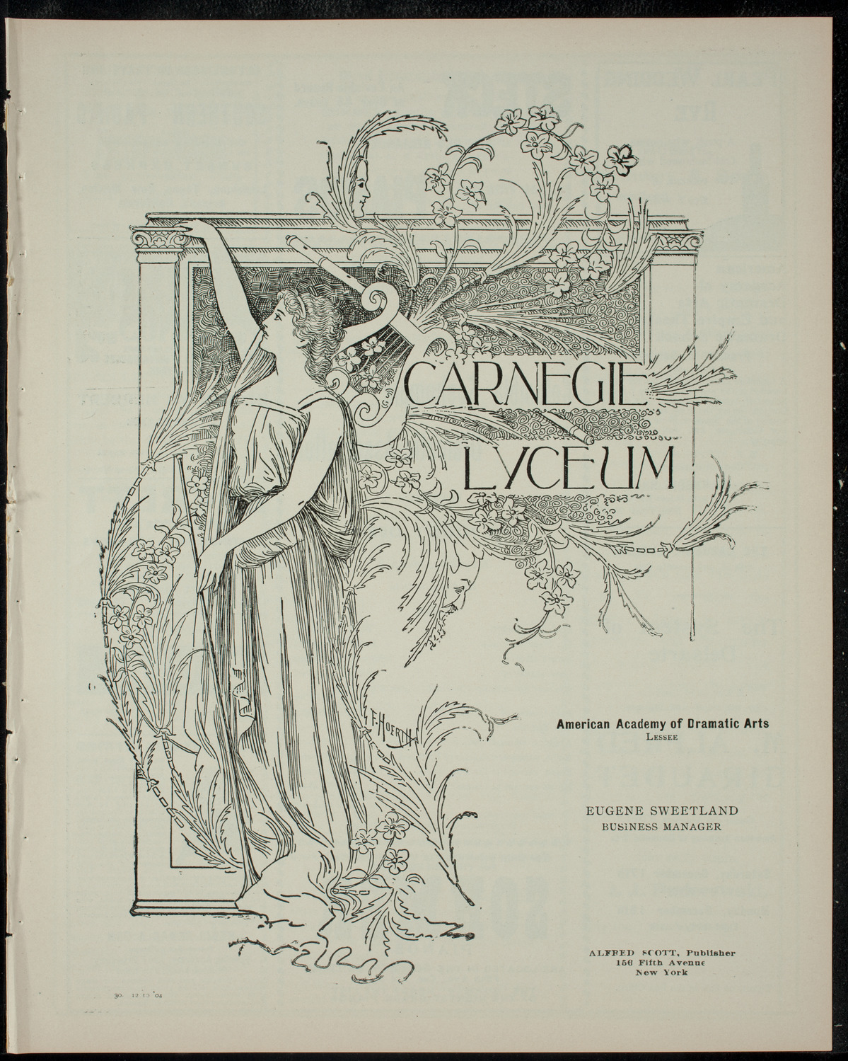 Columbia Sophomore Dramatic Association, December 10, 1904, program page 1