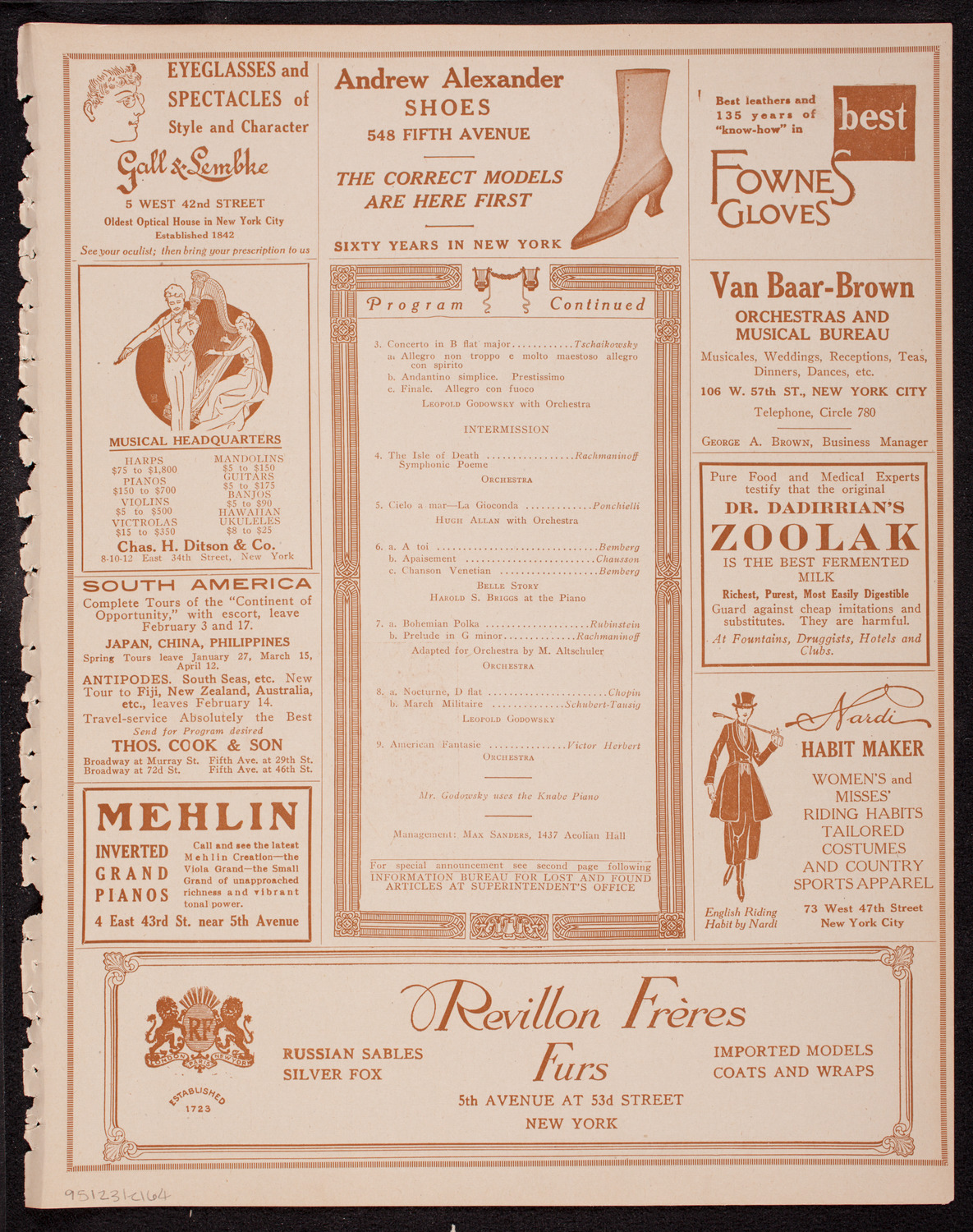 Russian Symphony Society of New York, December 31, 1916, program page 7