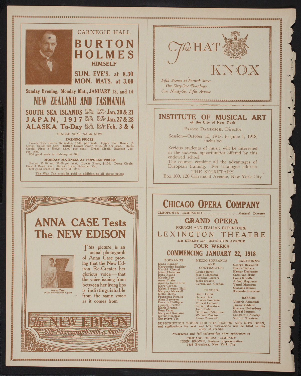 Lecture by Private Harold R. Peat, January 11, 1918, program page 2