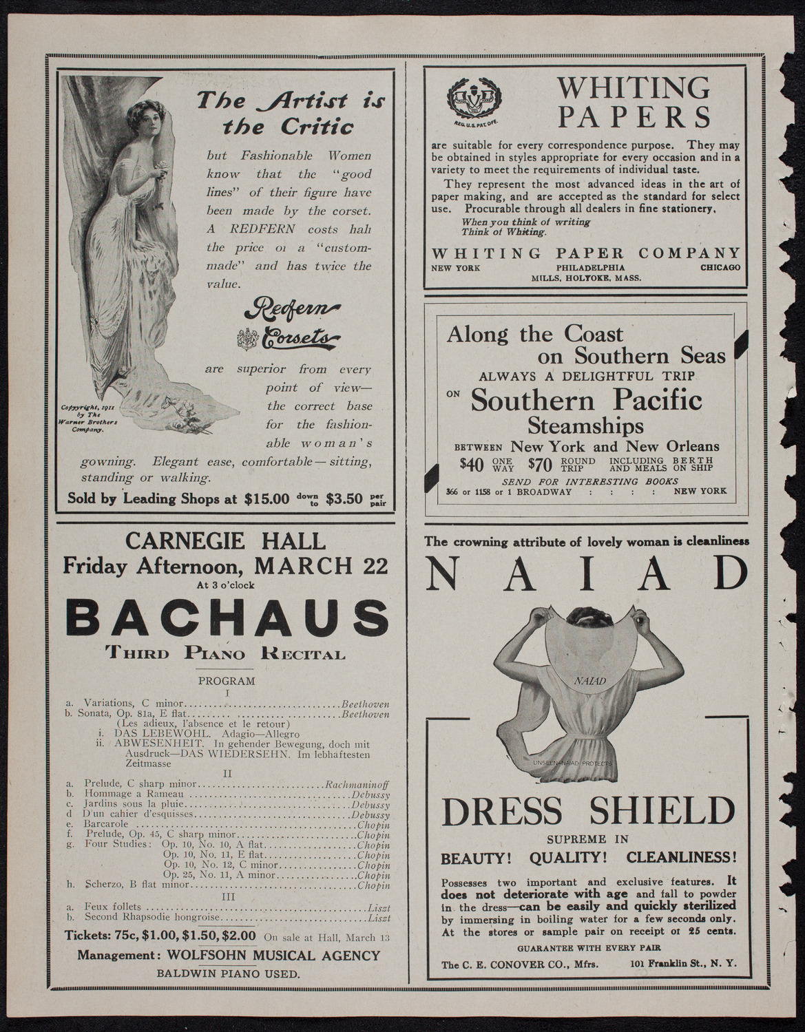 Musical Art Society of New York, March 5, 1912, program page 2