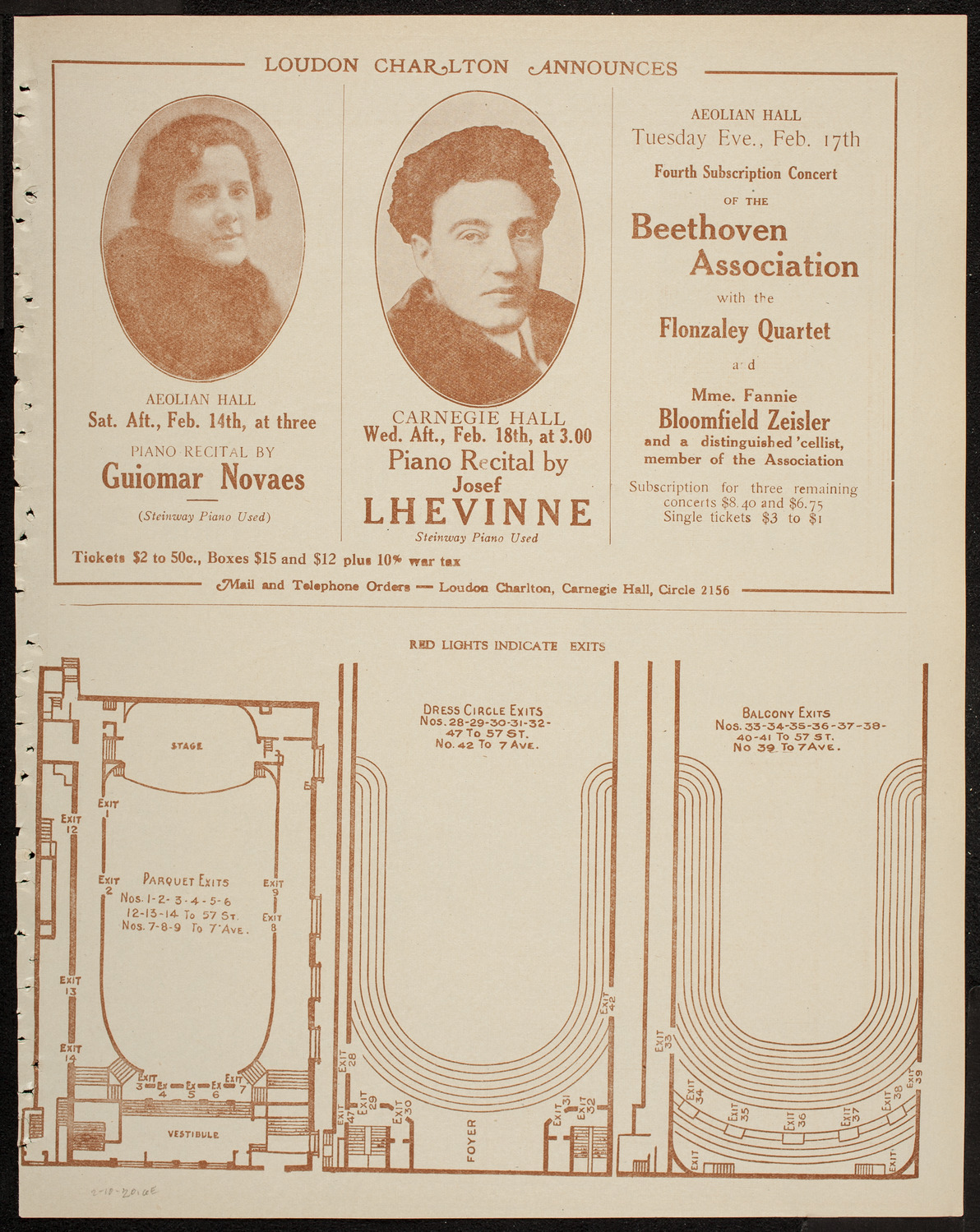 Philadelphia Orchestra, February 10, 1920, program page 11