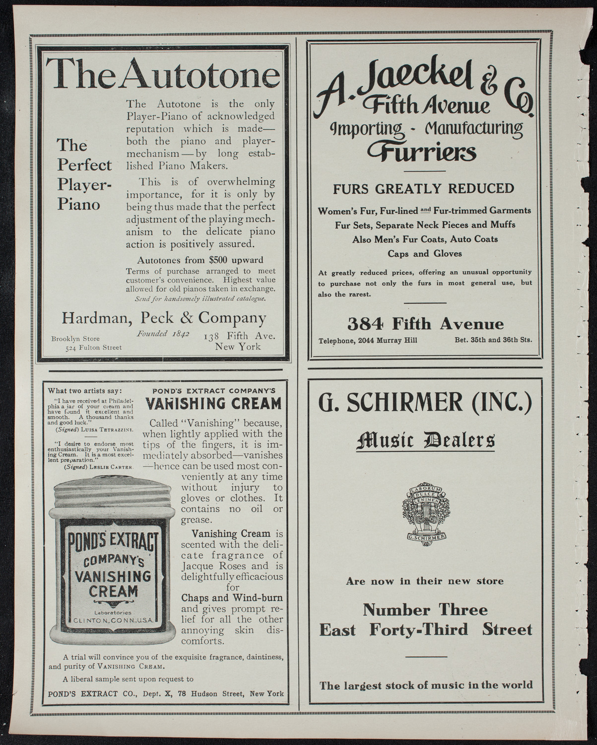 Boston Symphony Orchestra, January 14, 1911, program page 8