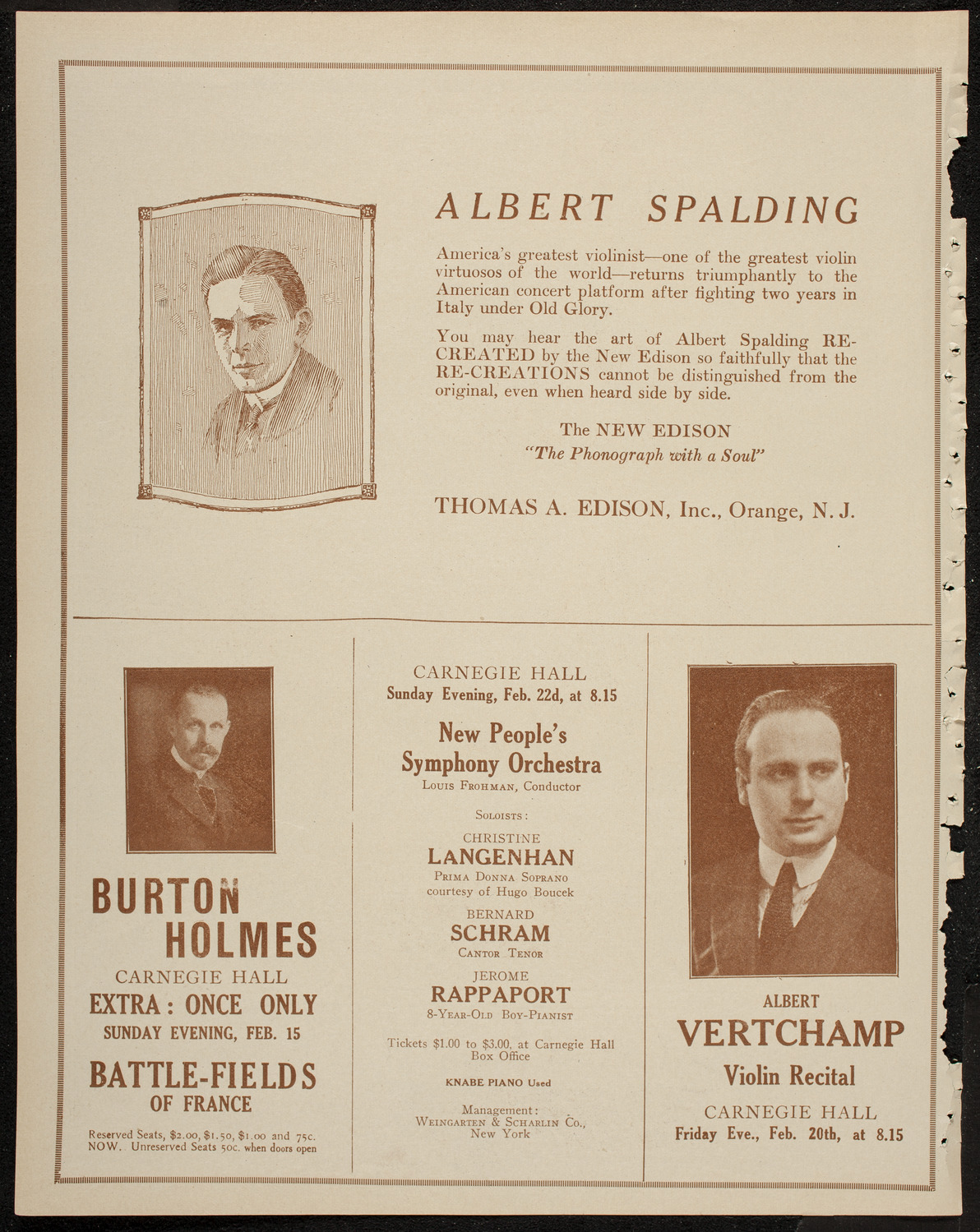 Fannie Bloomfield Zeisler, Piano, with Victor Herbert and His Orchestra, February 13, 1920, program page 2