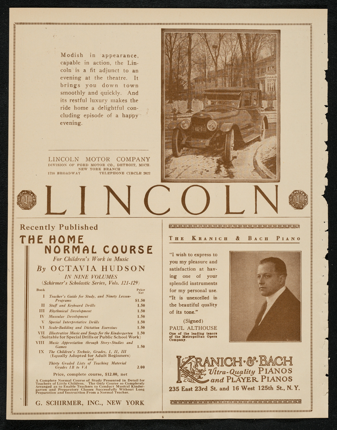 New York Philharmonic, March 7, 1924, program page 6