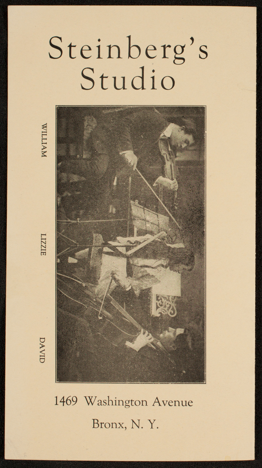Peace Festival Concert, March 13, 1919, program page 4