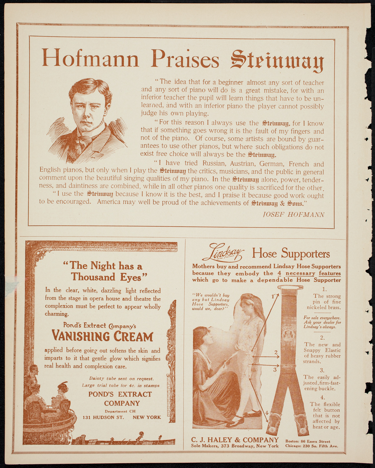 Columbia University Chorus, April 15, 1914, program page 4