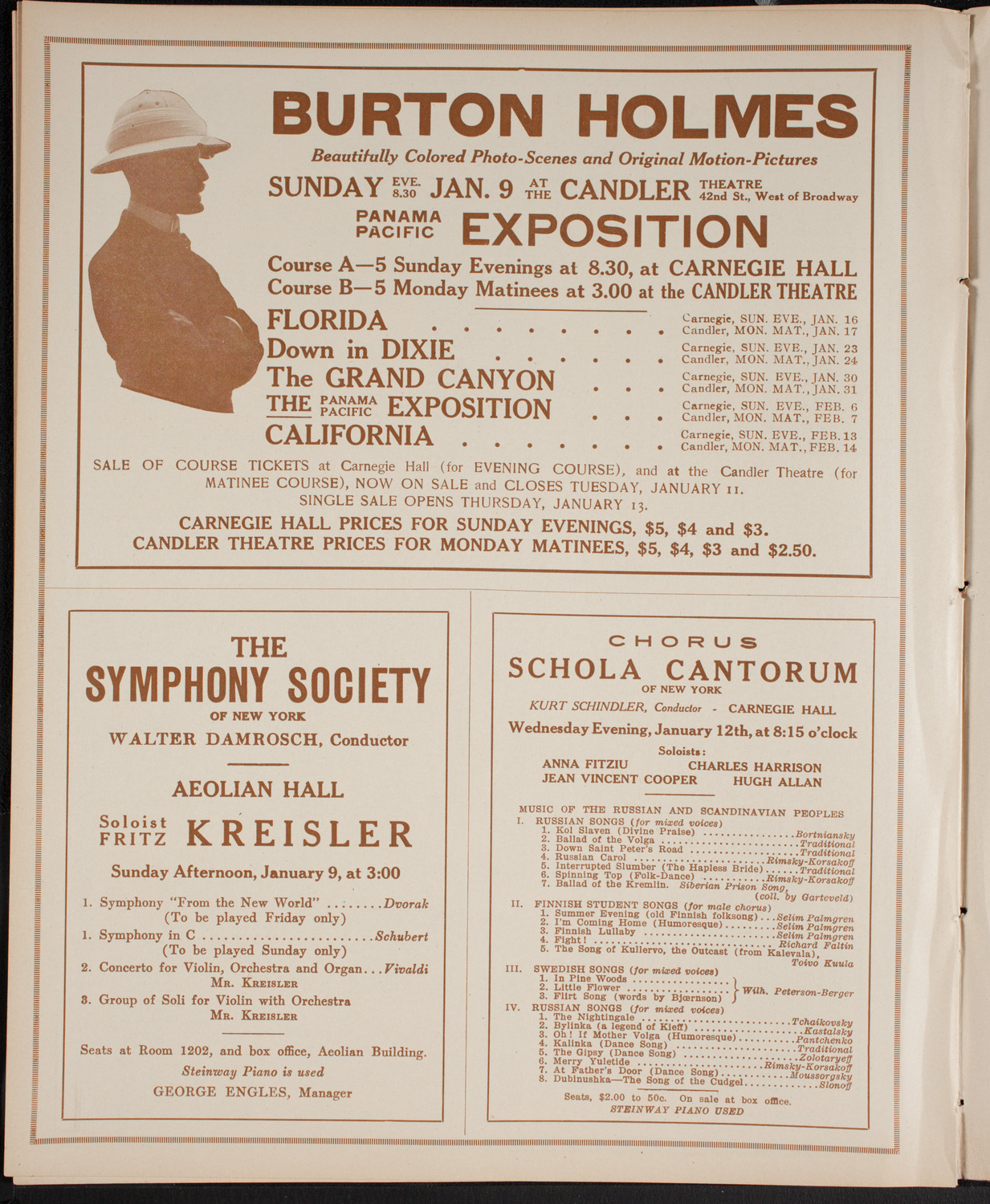 Lecture by Ellis Ashmead-Bartlett, January 7, 1916, program page 8
