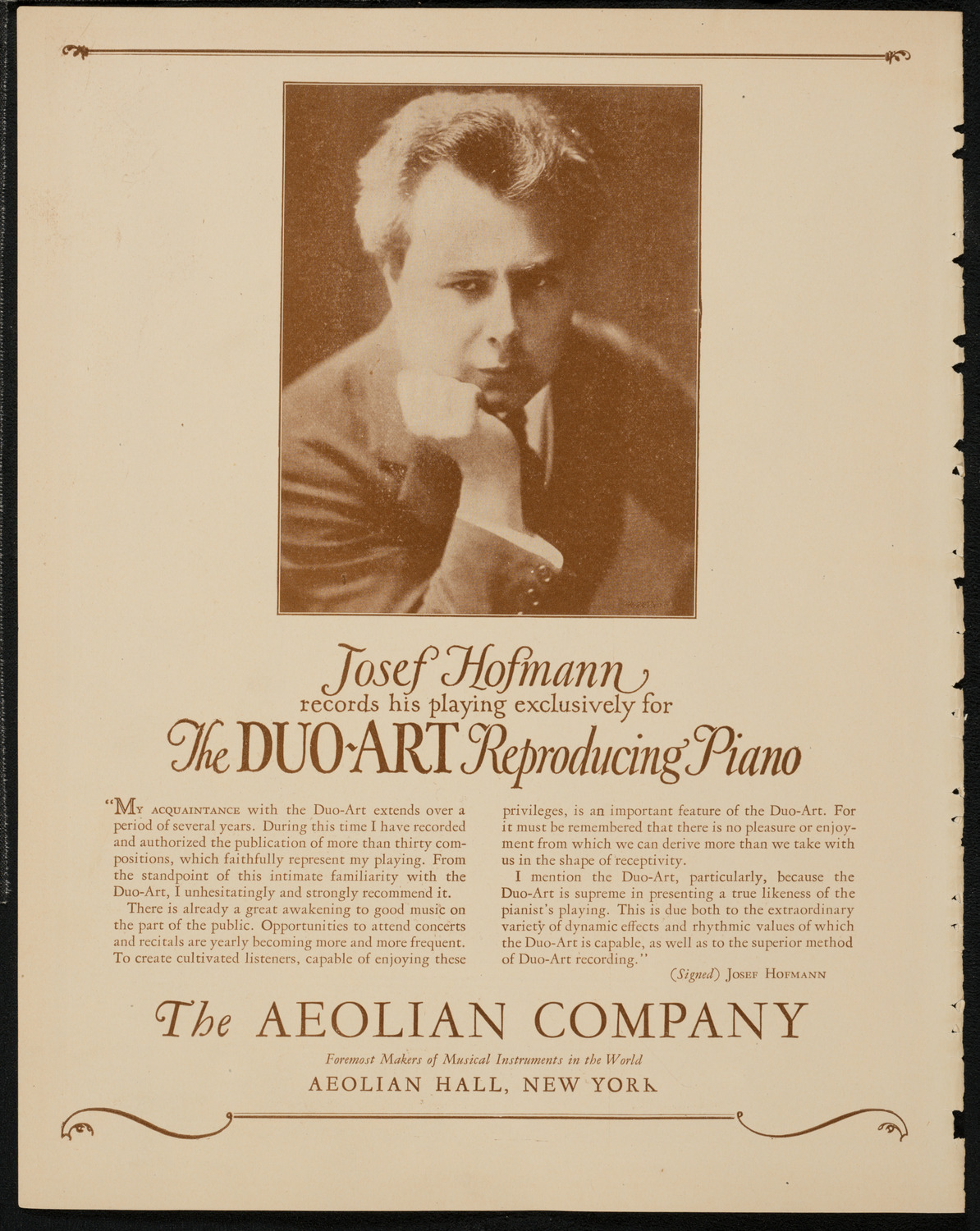 Gala Concert Celebrating the 80th Birthday of Leopold Auer, April 28, 1925, program page 2