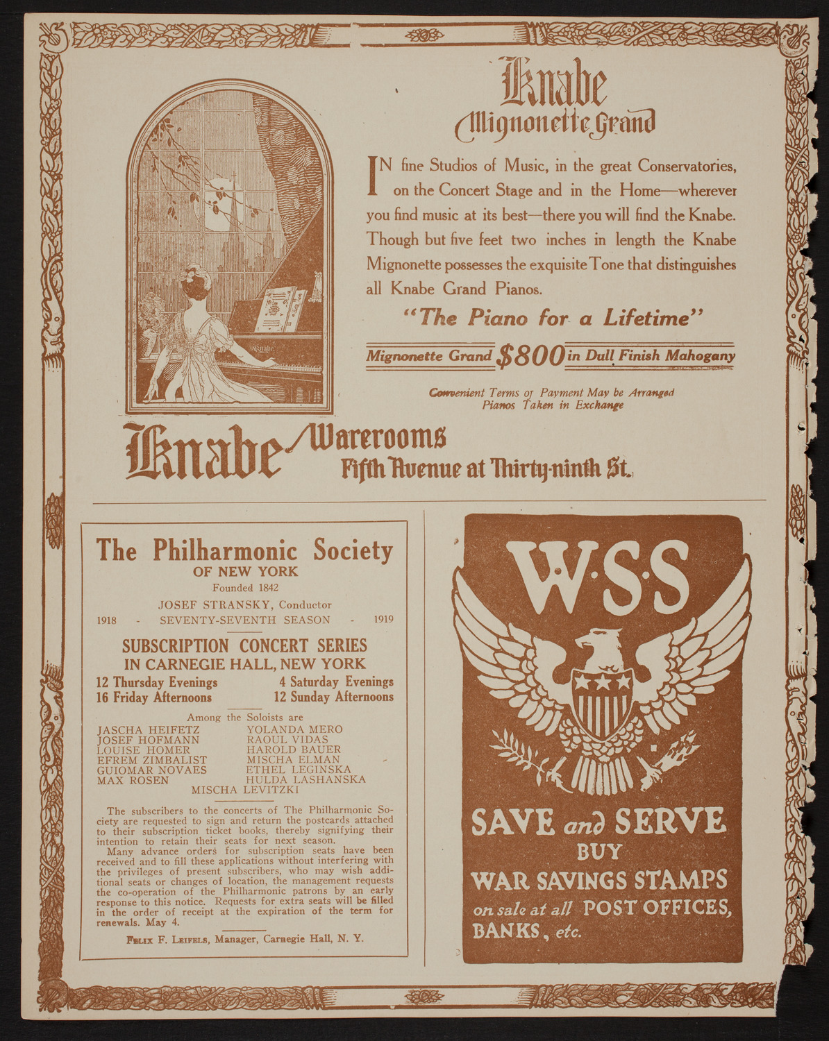 Meeting: The Humanitarian Cult, May 27, 1918, program page 12