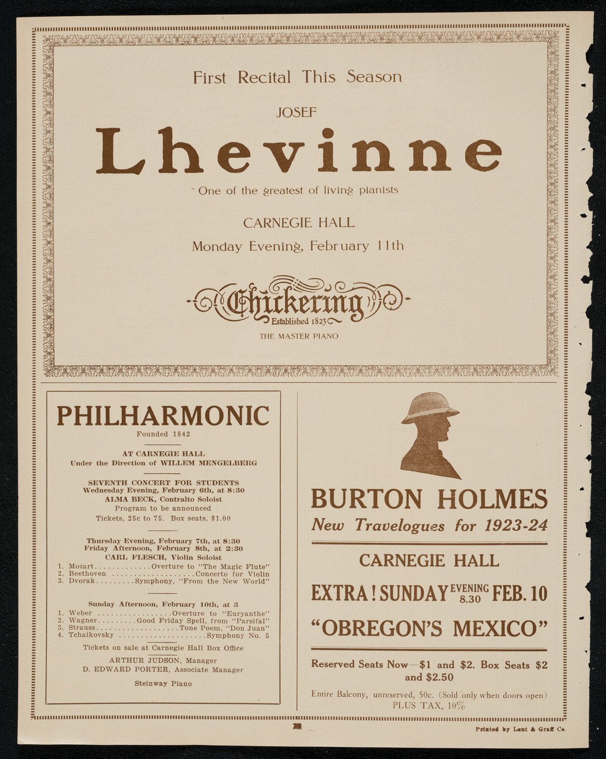 Philadelphia Orchestra, February 5, 1924, program page 12