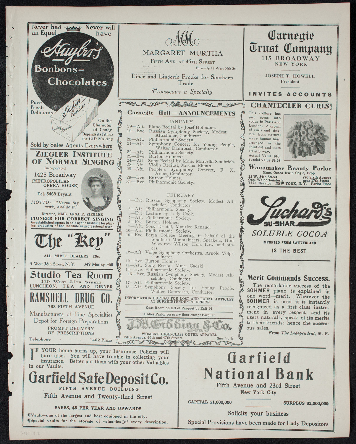 Ellen Terry, January 18, 1911, program page 3