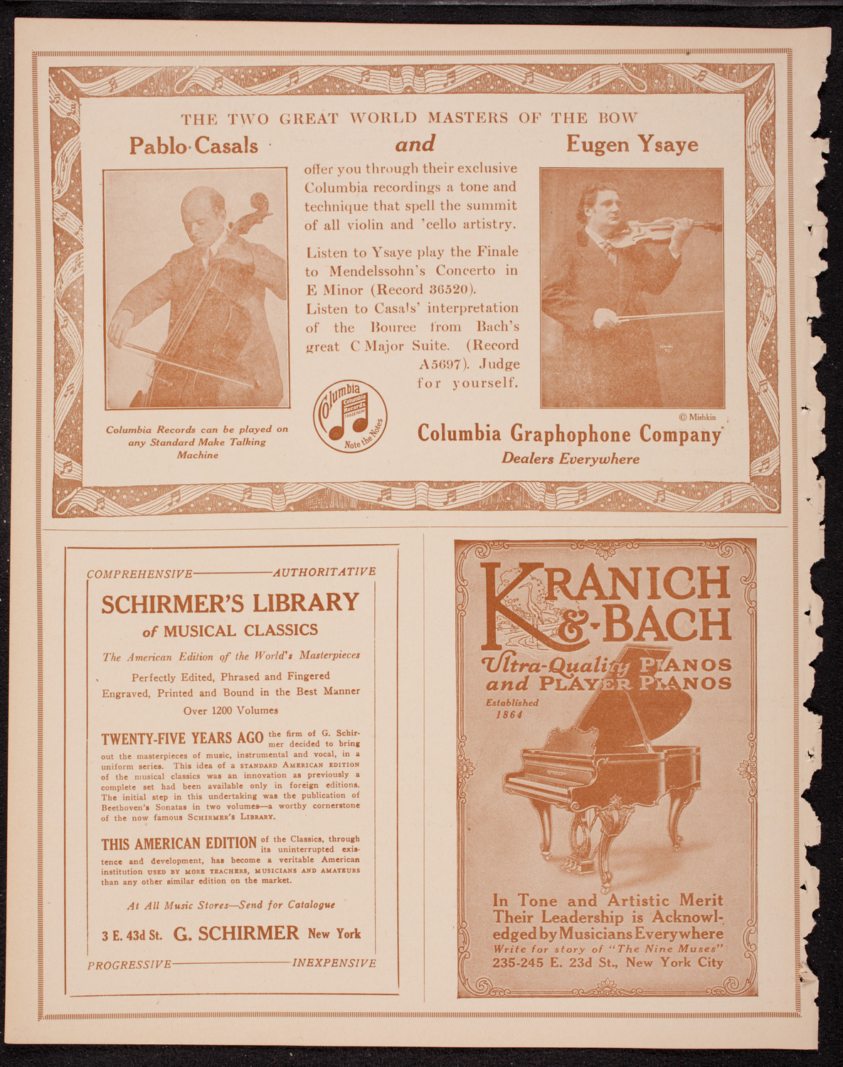 New York Philharmonic, November 24, 1916, program page 6