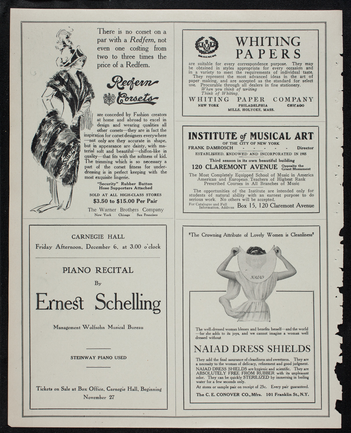 Boston Symphony Orchestra, November 7, 1912, program page 2